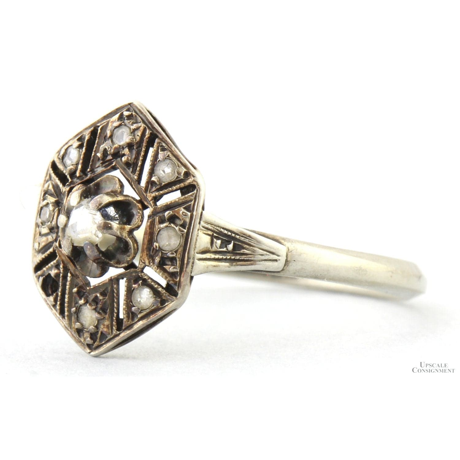 French Early Victorian Rose-Cut Diamond Ring, circa 1838–1850 - Size 5.5 - Thumbnail 3