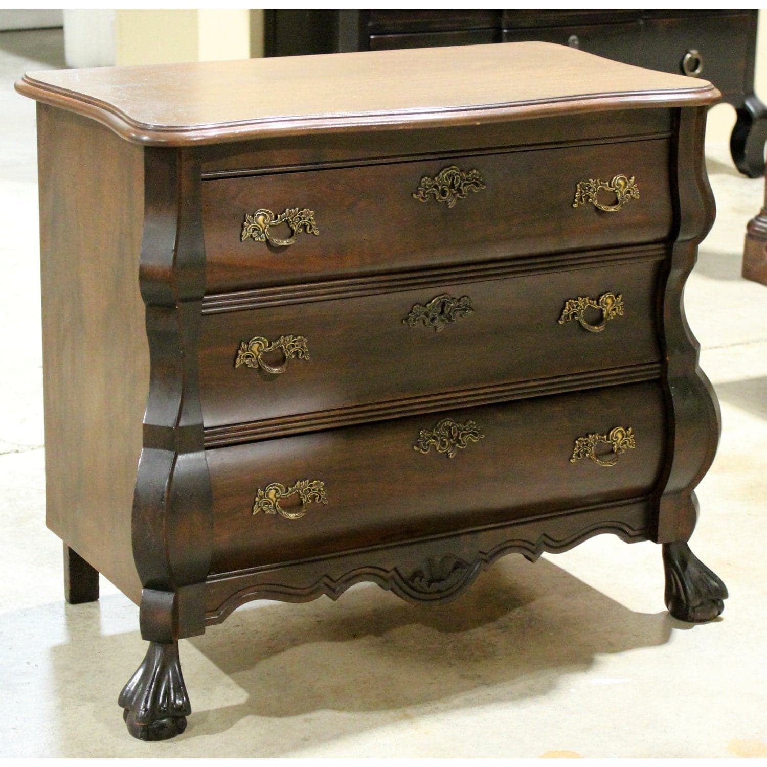 3 Drawer Nightstand - Dark Brown - Thumbnail 2