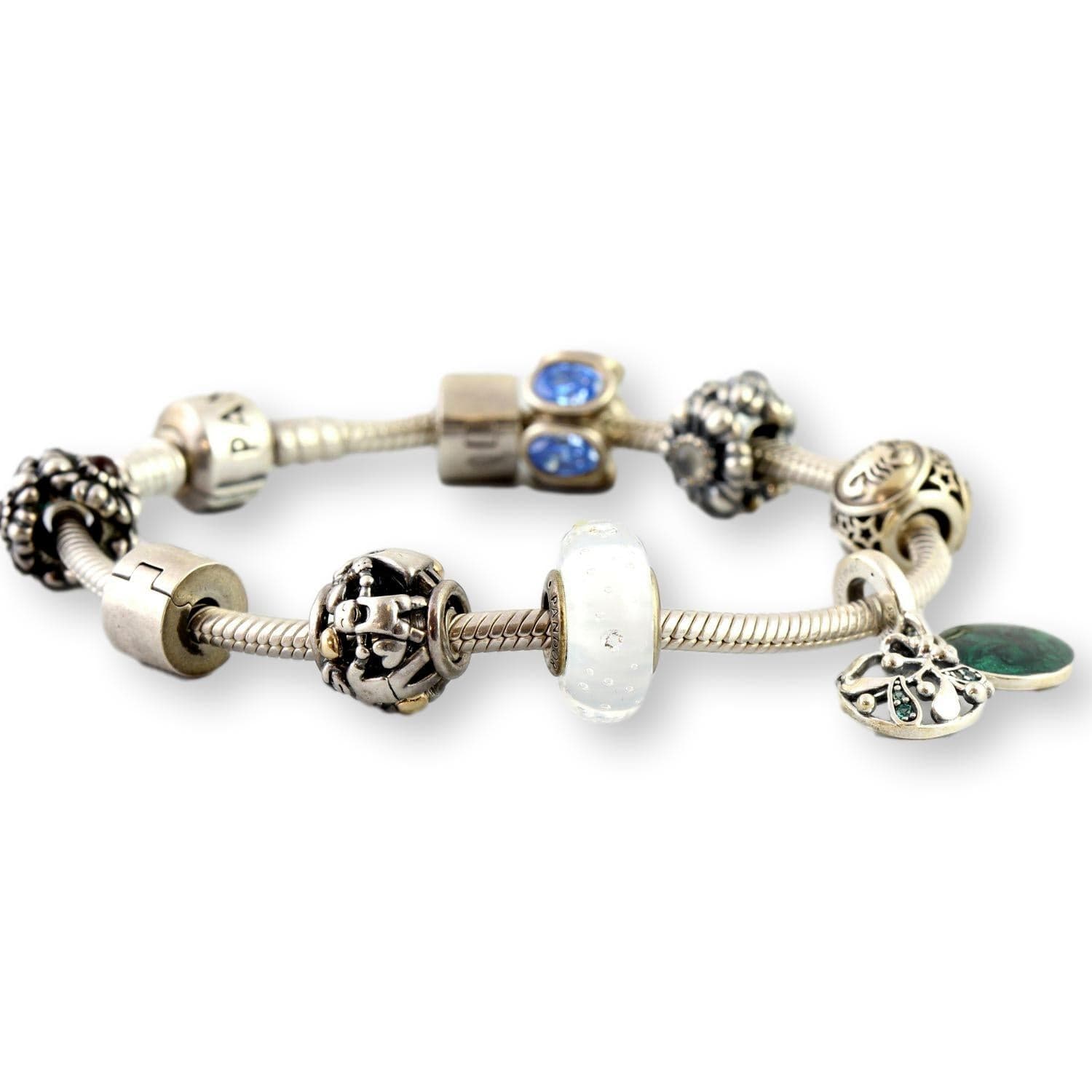 Authentic Pandora Sterling Silver Charm Bracelet - Size 6.5 - Size 6.5 - Image 1