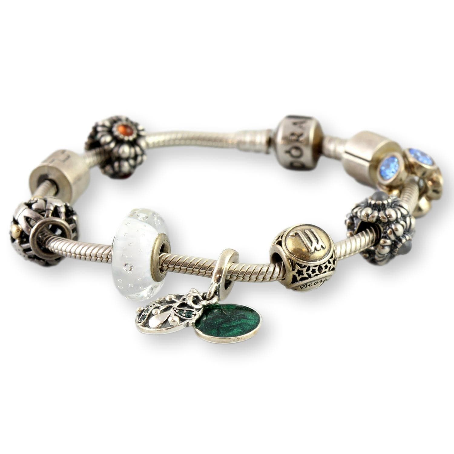 Authentic Pandora Sterling Silver Charm Bracelet - Size 6.5 - Size 6.5 - Thumbnail 2