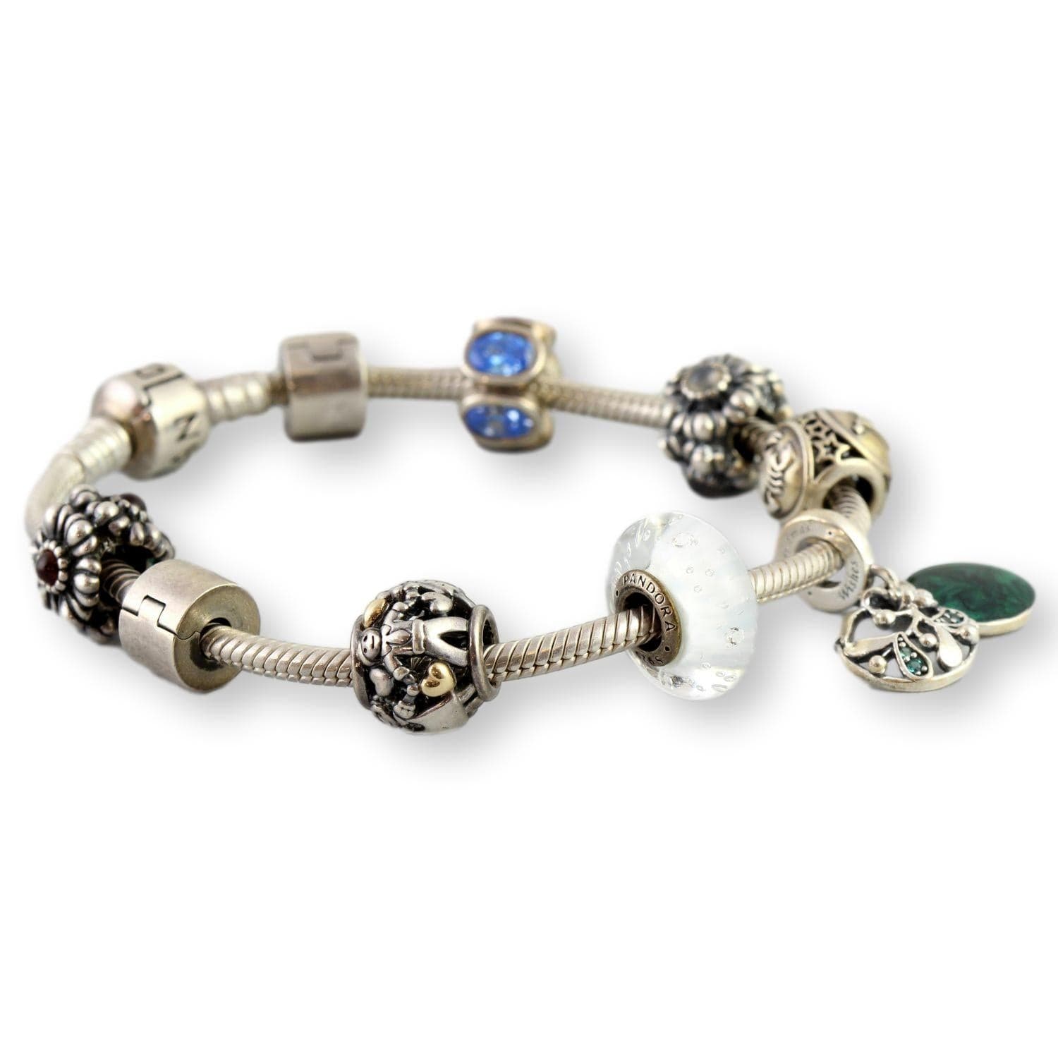 Authentic Pandora Sterling Silver Charm Bracelet - Size 6.5 - Size 6.5 - Thumbnail 4