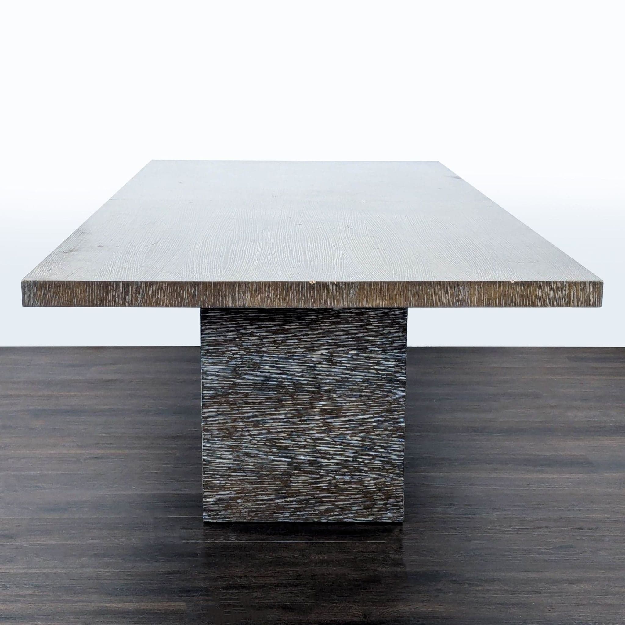 Moniker Home Modern Extendable Dining Table with 8 Restoration Hardware Leather Chairs - Thumbnail 8