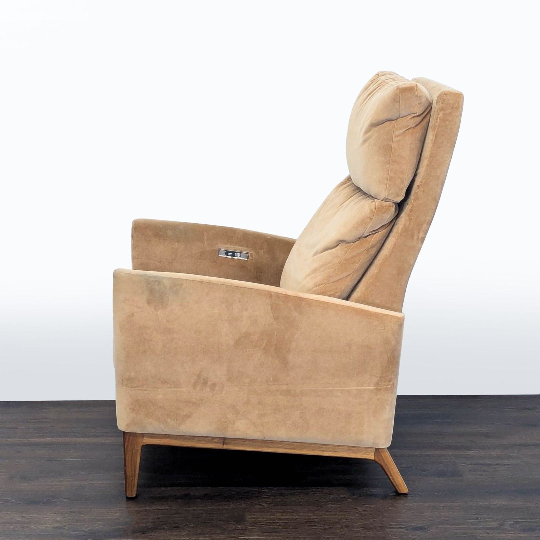 Room and Board Tan Power Recliner Lounge Chair - Thumbnail 6