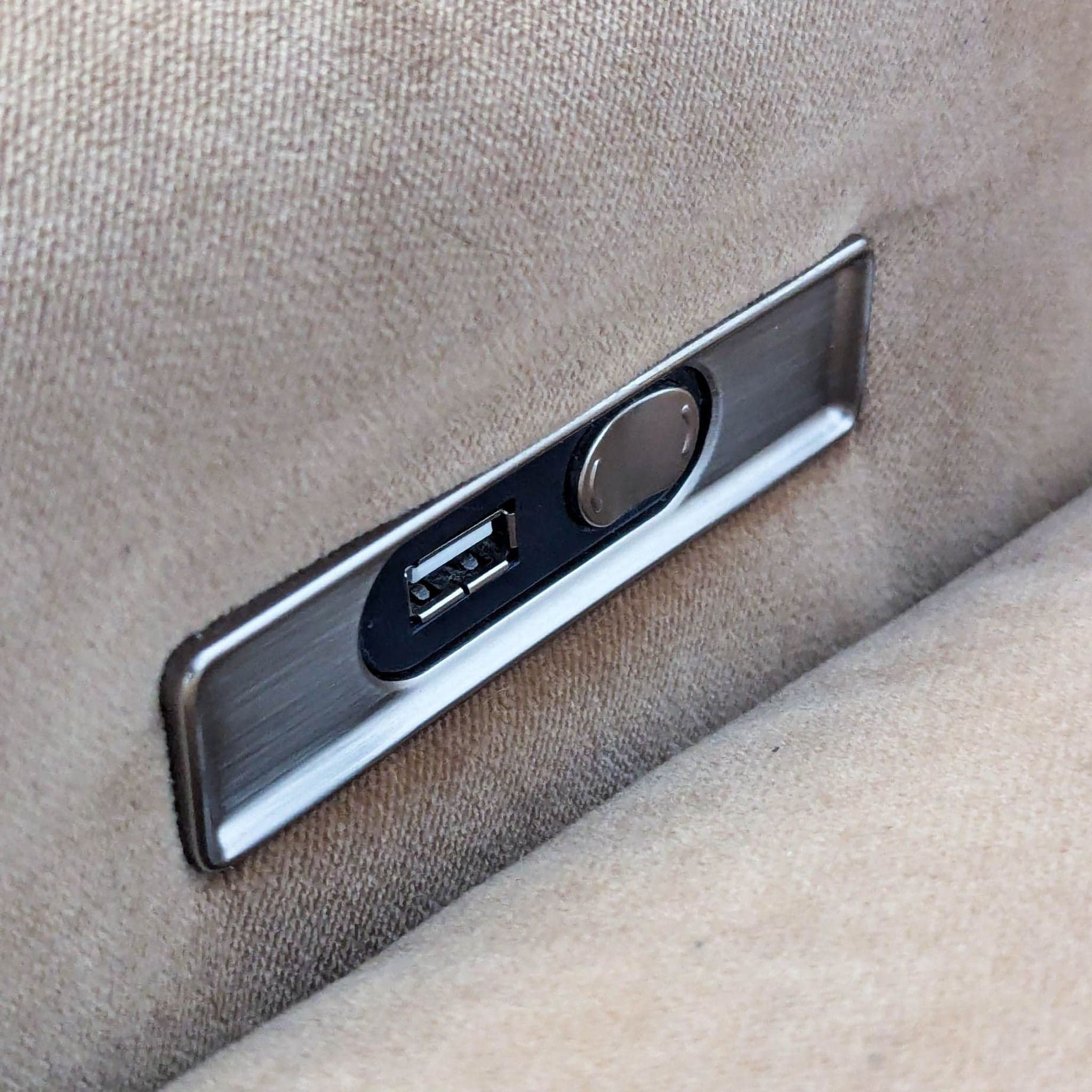 Room and Board Tan Power Recliner Lounge Chair - Thumbnail 9