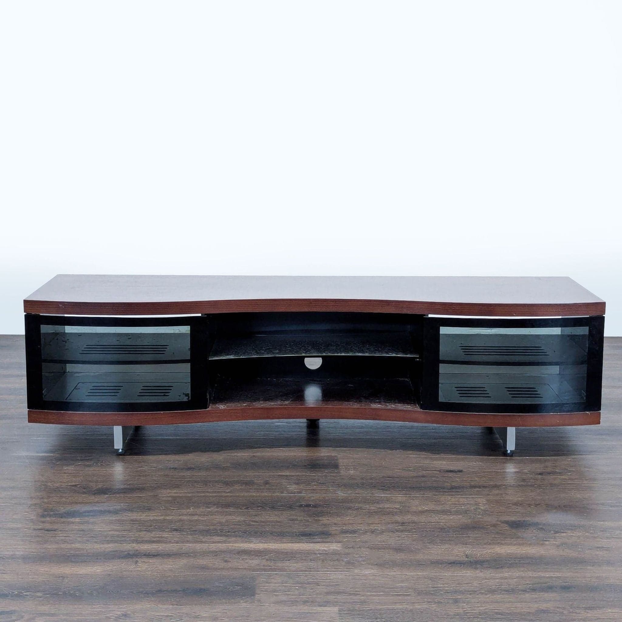 BDI Ola Chocolate Curved TV Cabinet - Image 1