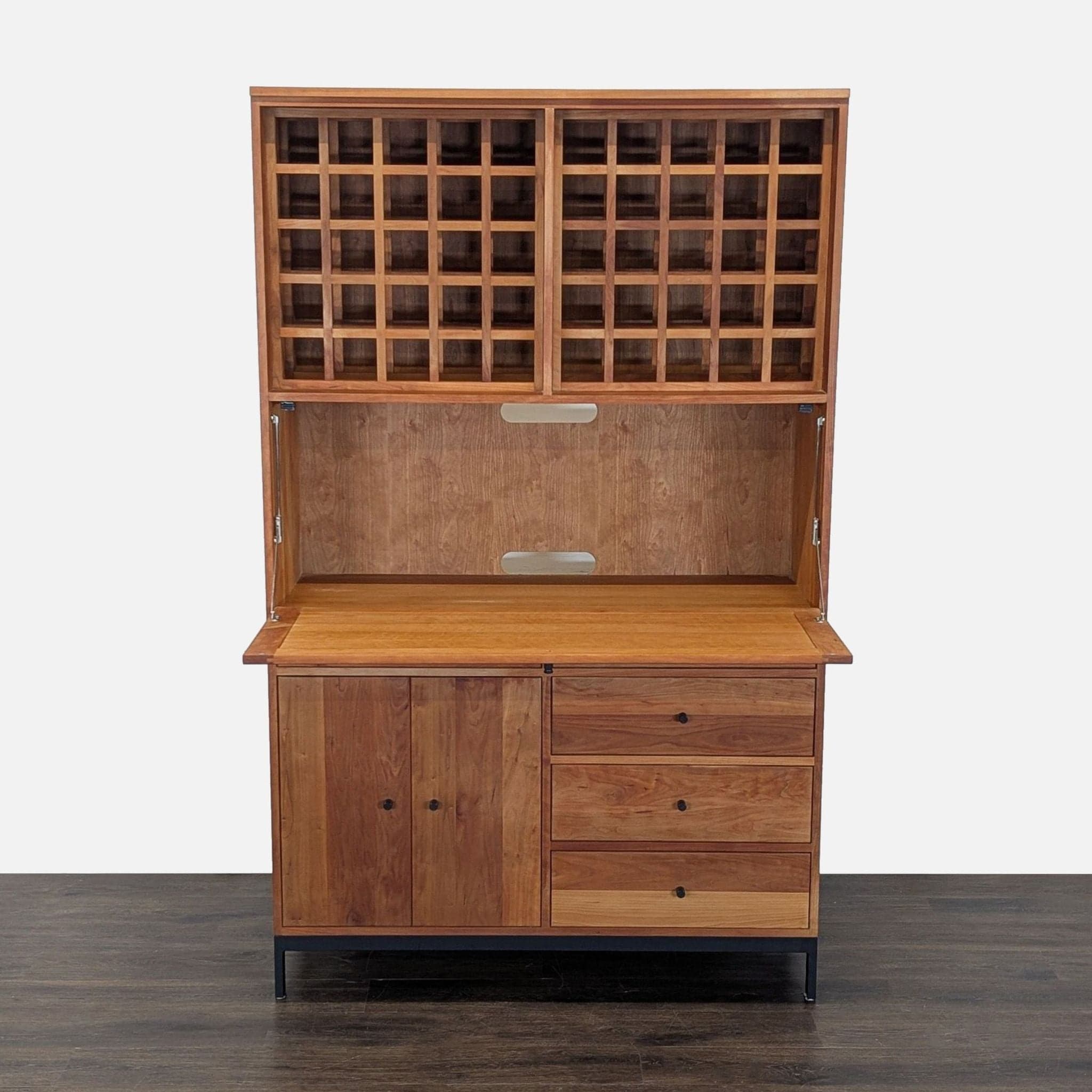 Room & Board Custom Bar Cabinet with Wine Rack - Thumbnail 4