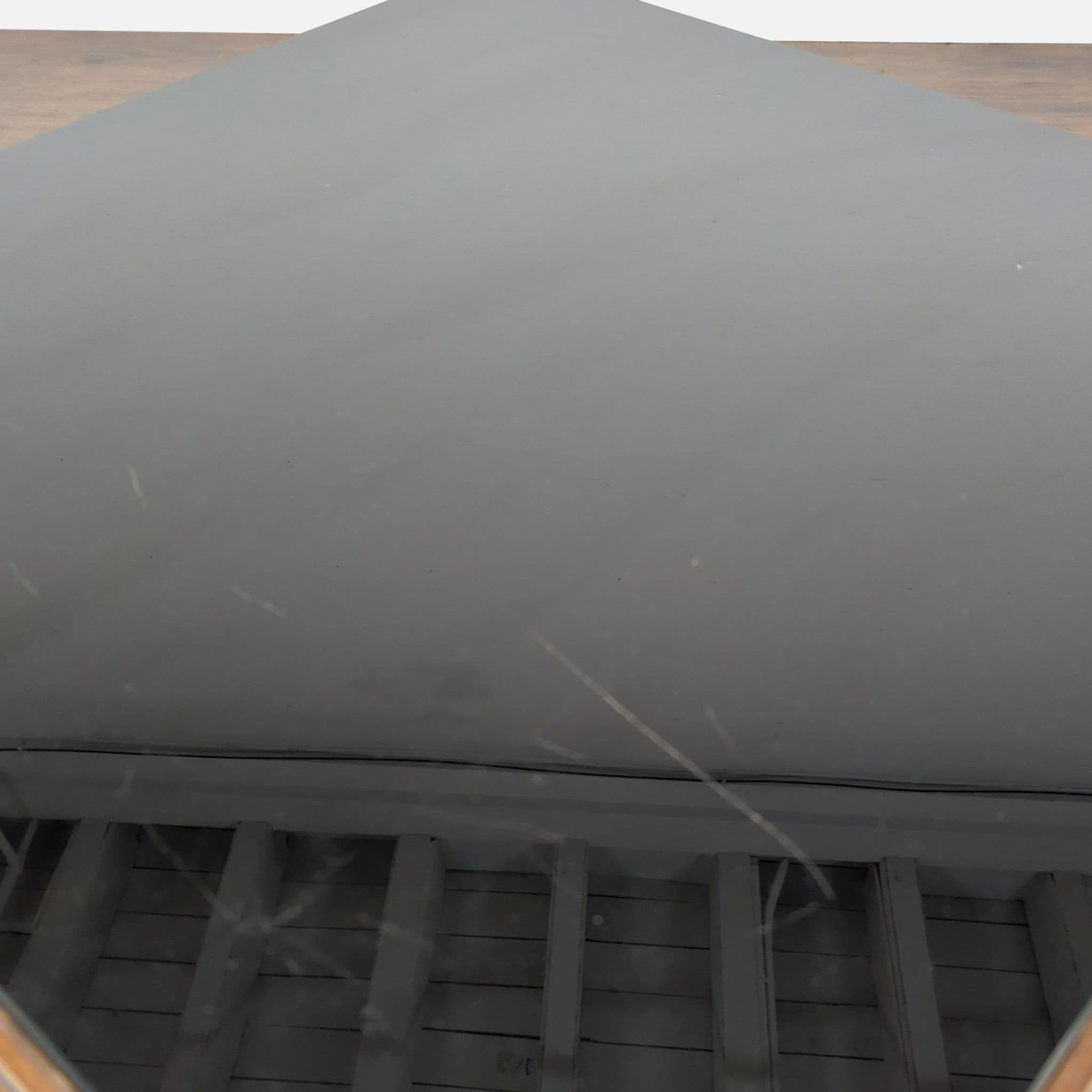 Vintage Glass Top Carved End Table - Thumbnail 4