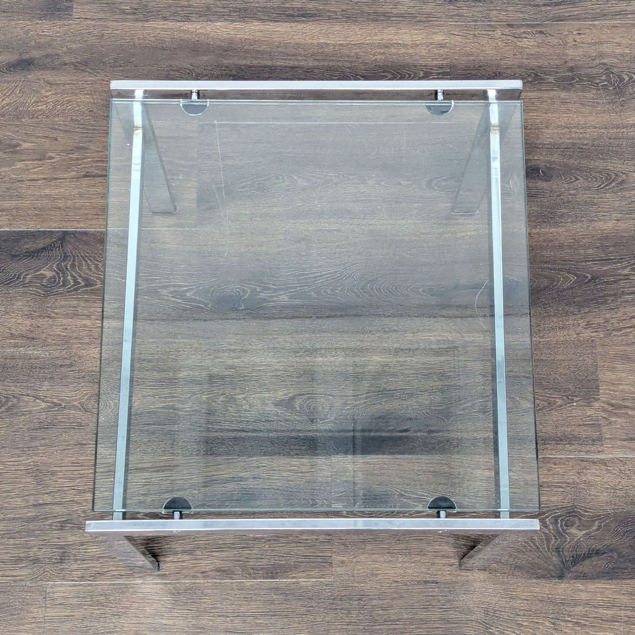 Glass and Chrome End Table - Thumbnail 3