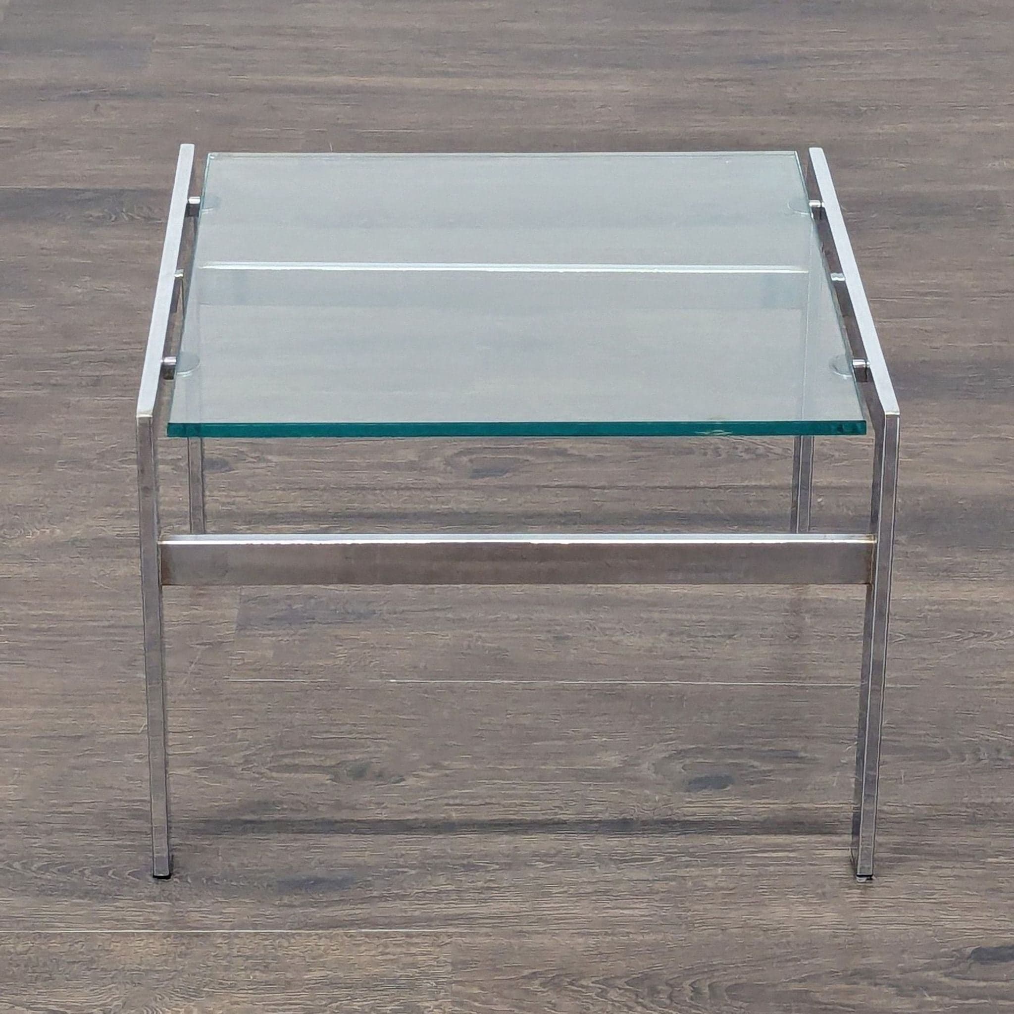 Glass and Chrome End Table - Thumbnail 6