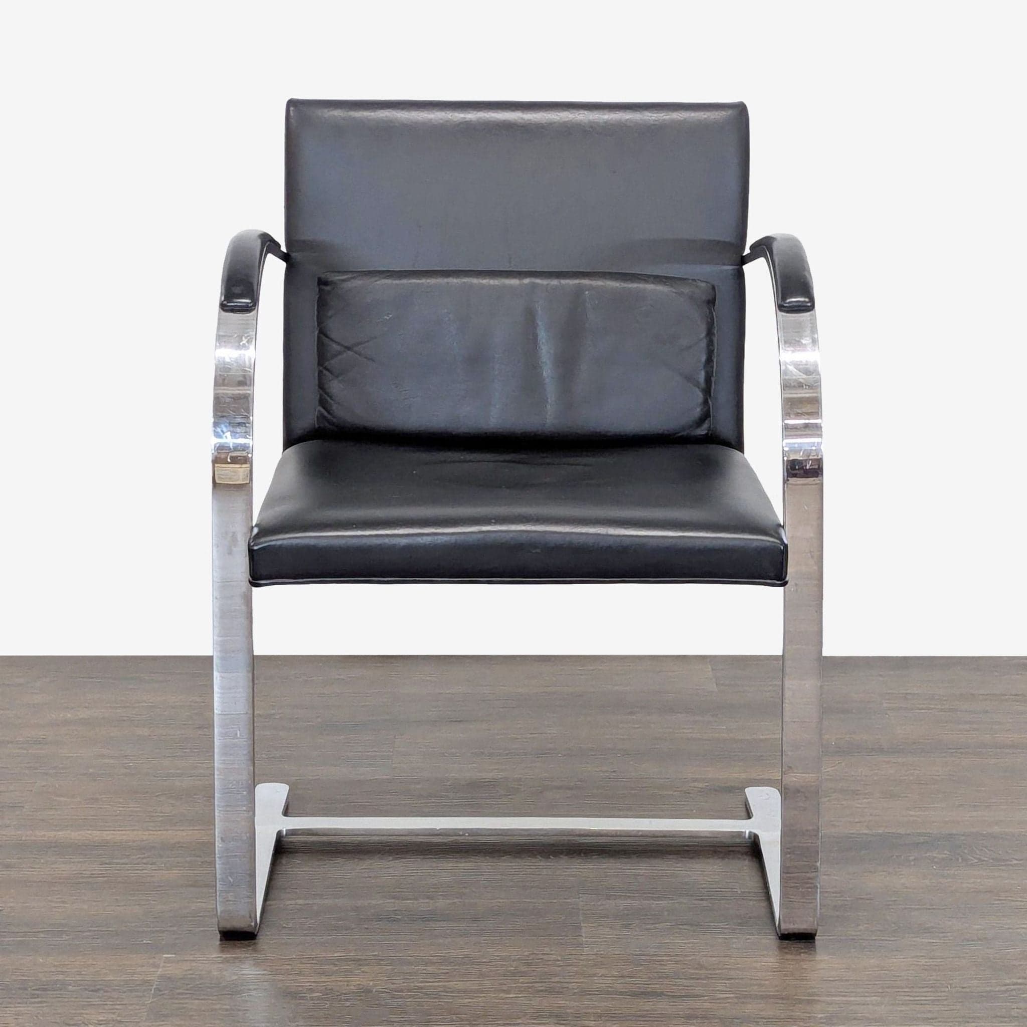 Mid-Century Modern Bauhaus Style Chrome Cantilever Armchair - Image 1