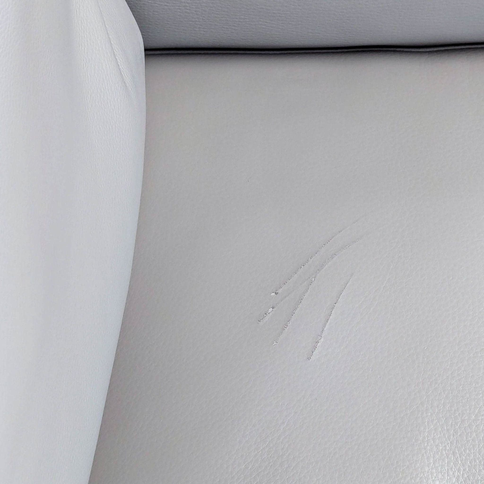 Design Within Reach Como Modern Grey Leather Loveseat with Chrome Legs - Thumbnail 8