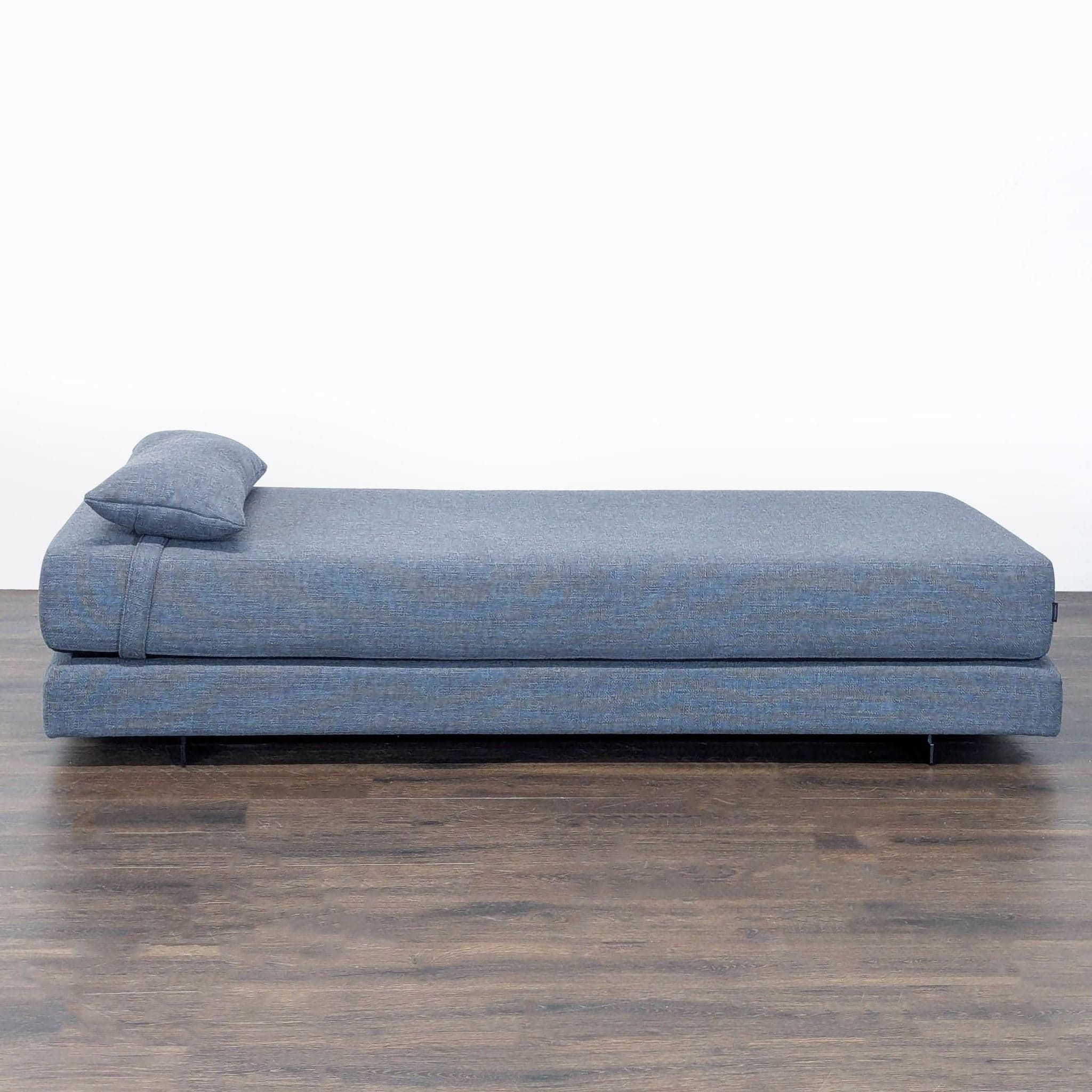Design Within Reach Blue Modern Daybed Sofa with Pillow - Image 1