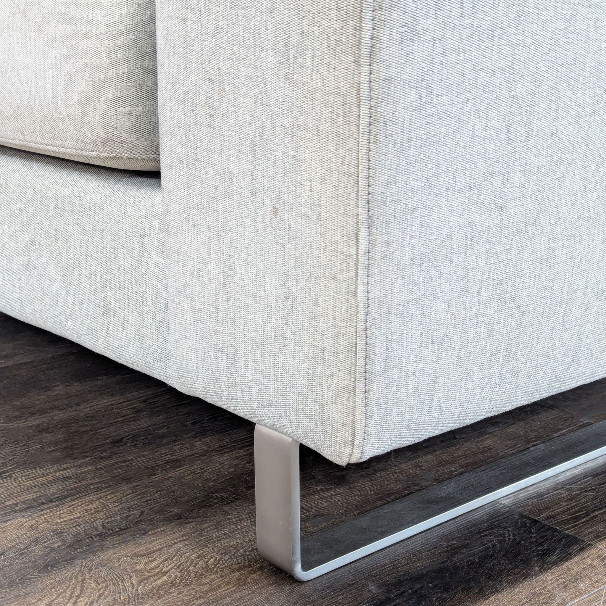 BoConcept Modern Light Gray Sectional with Adjustable Headrests - Thumbnail 8