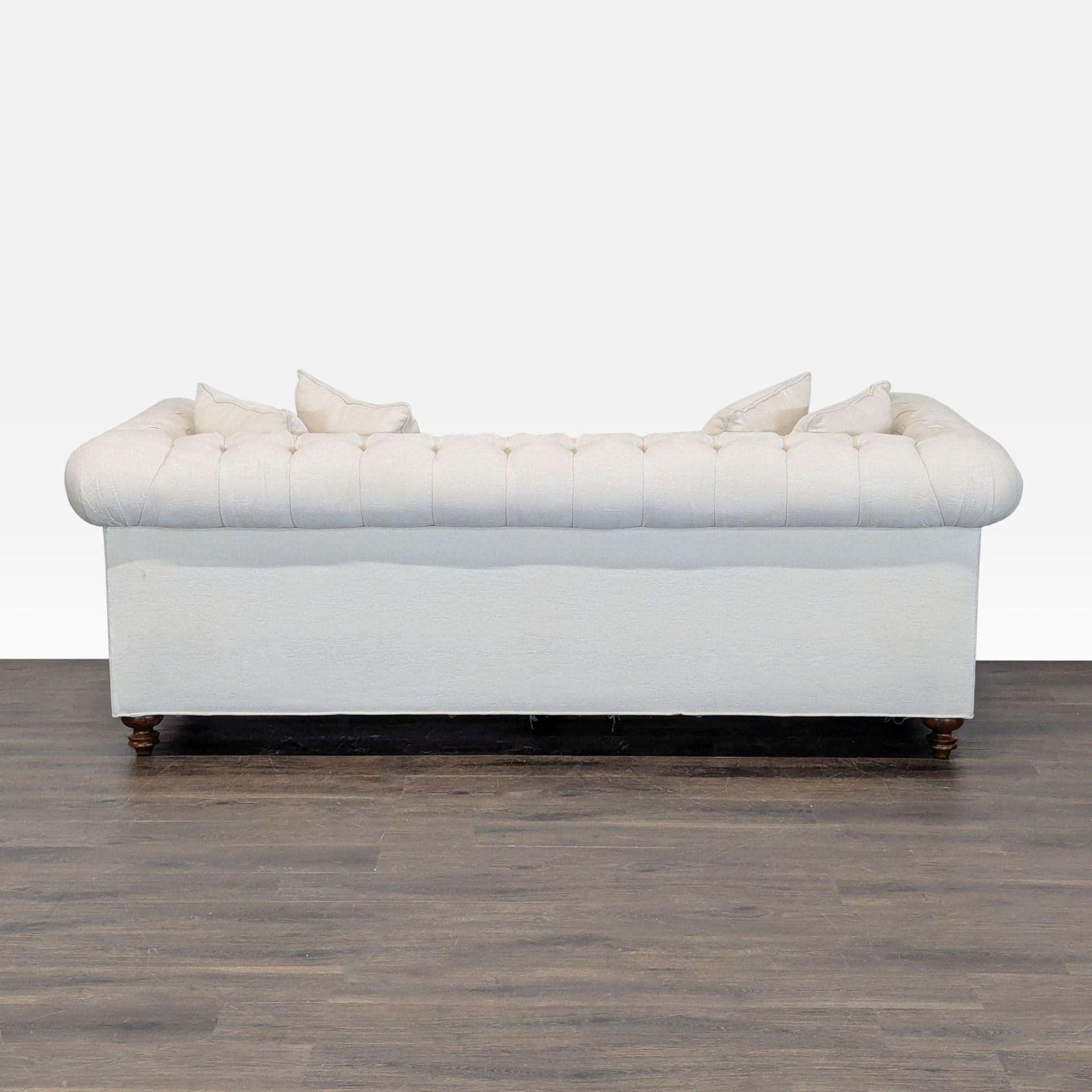 Classic 3-Seat Tufted Chesterfield Sofa with Nailhead Trim - Thumbnail 4