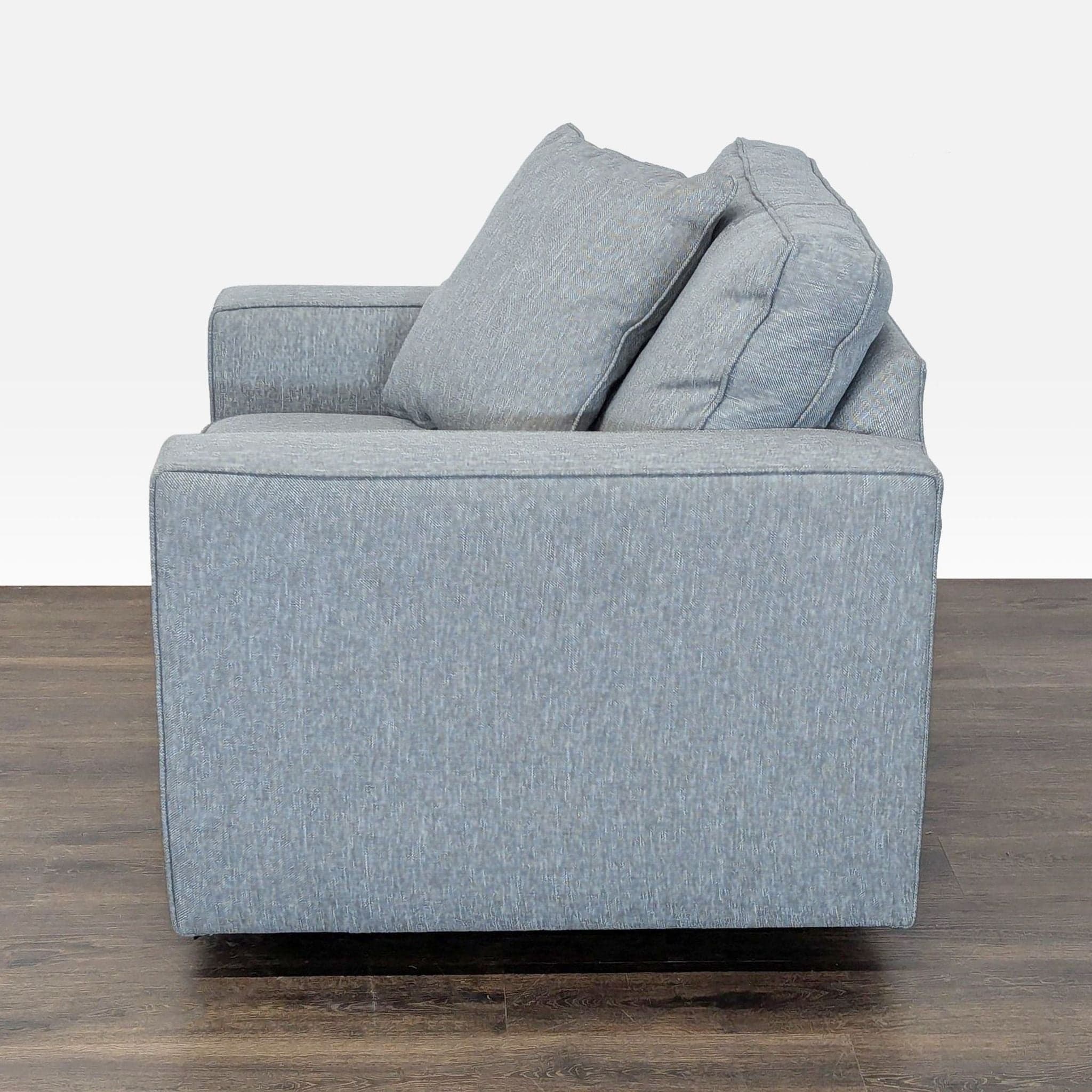 Room & Board Modern Gray Lounge Chair with Cushions - Thumbnail 3