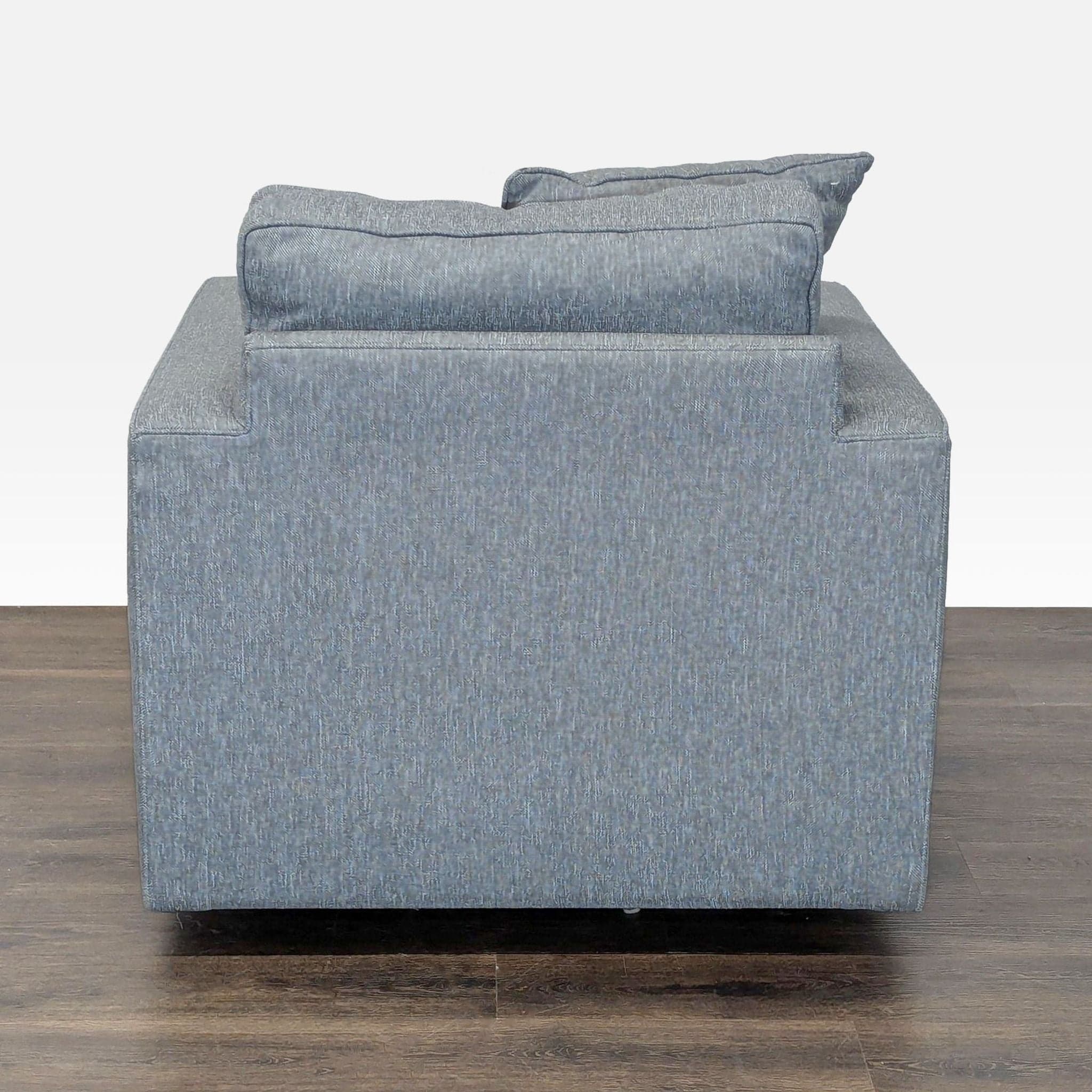 Room & Board Modern Gray Lounge Chair with Cushions - Thumbnail 4