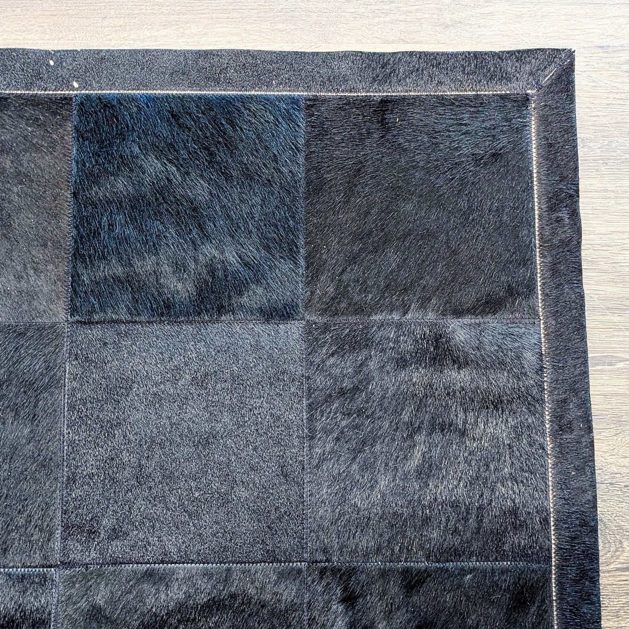 Restoration Hardware 5’ x 7’ Black Patchwork Cowhide Rug - Thumbnail 2