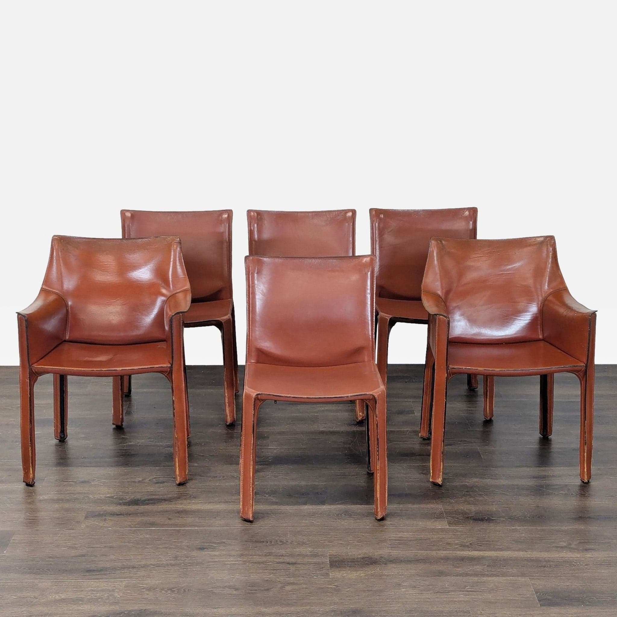 Set of Six Vintage Mario Bellini Dining Chairs for Cassina Cab - Image 1