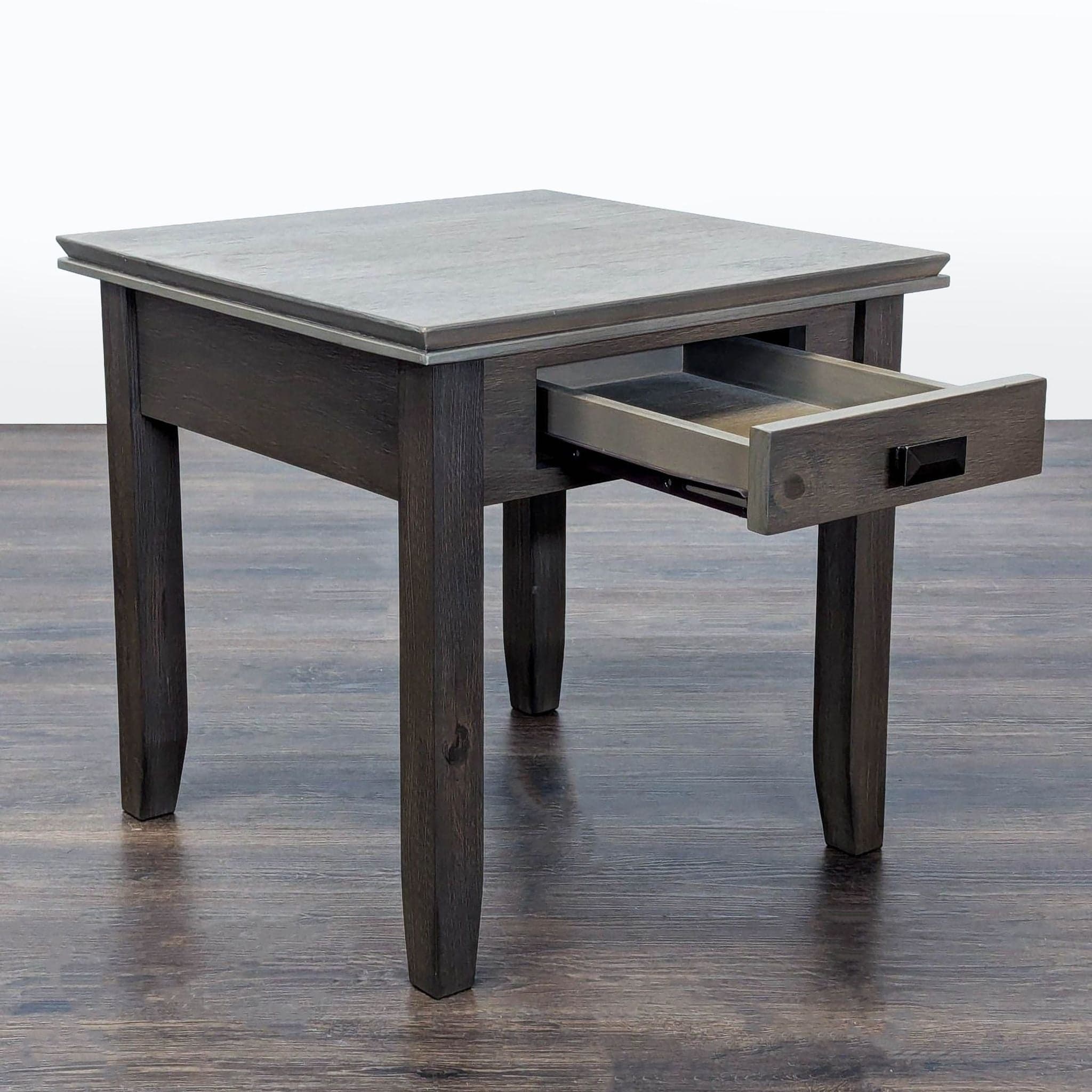 Lark Manor Wood One Drawer End Table - Thumbnail 2