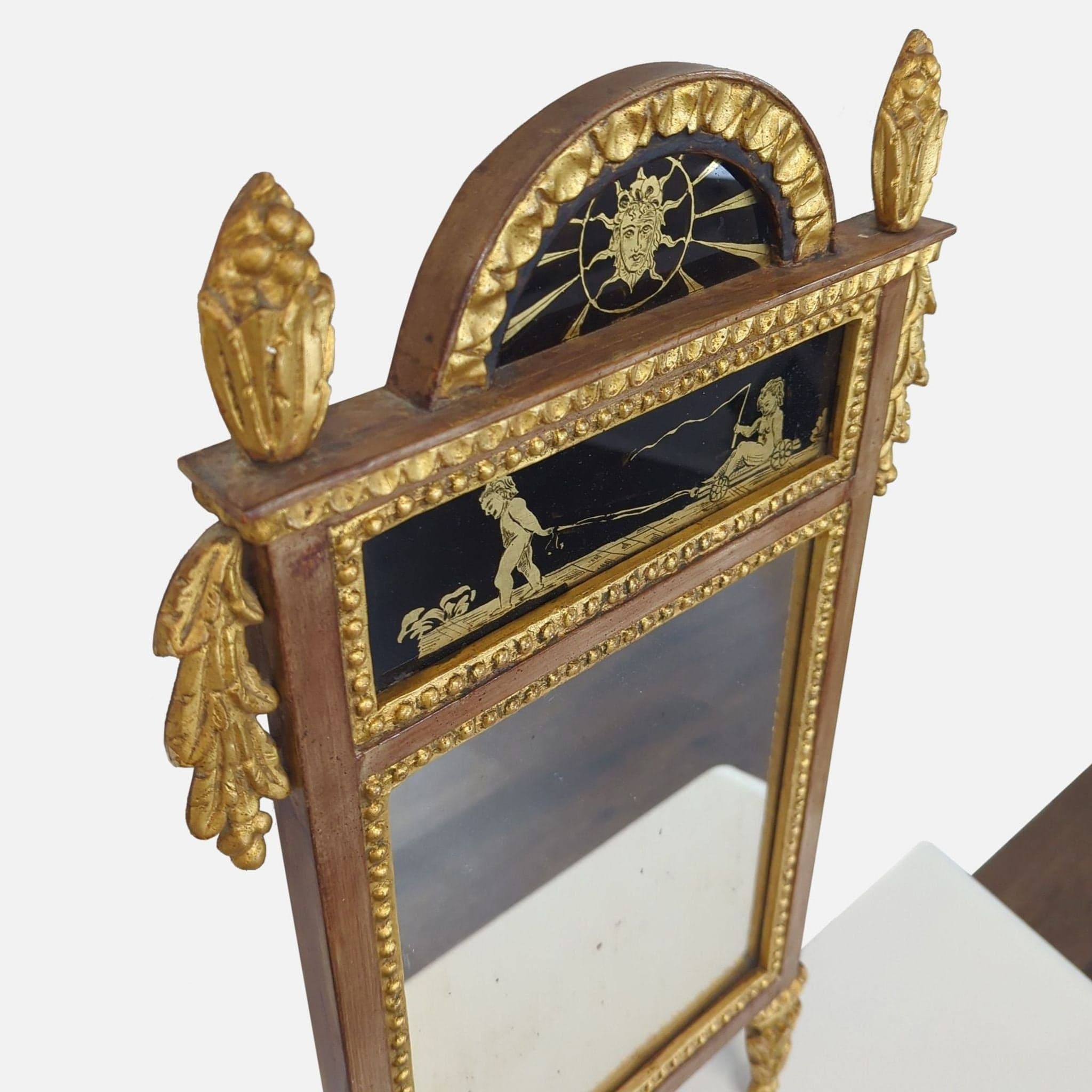 Antique Italian Trumeau Mirror - Thumbnail 4