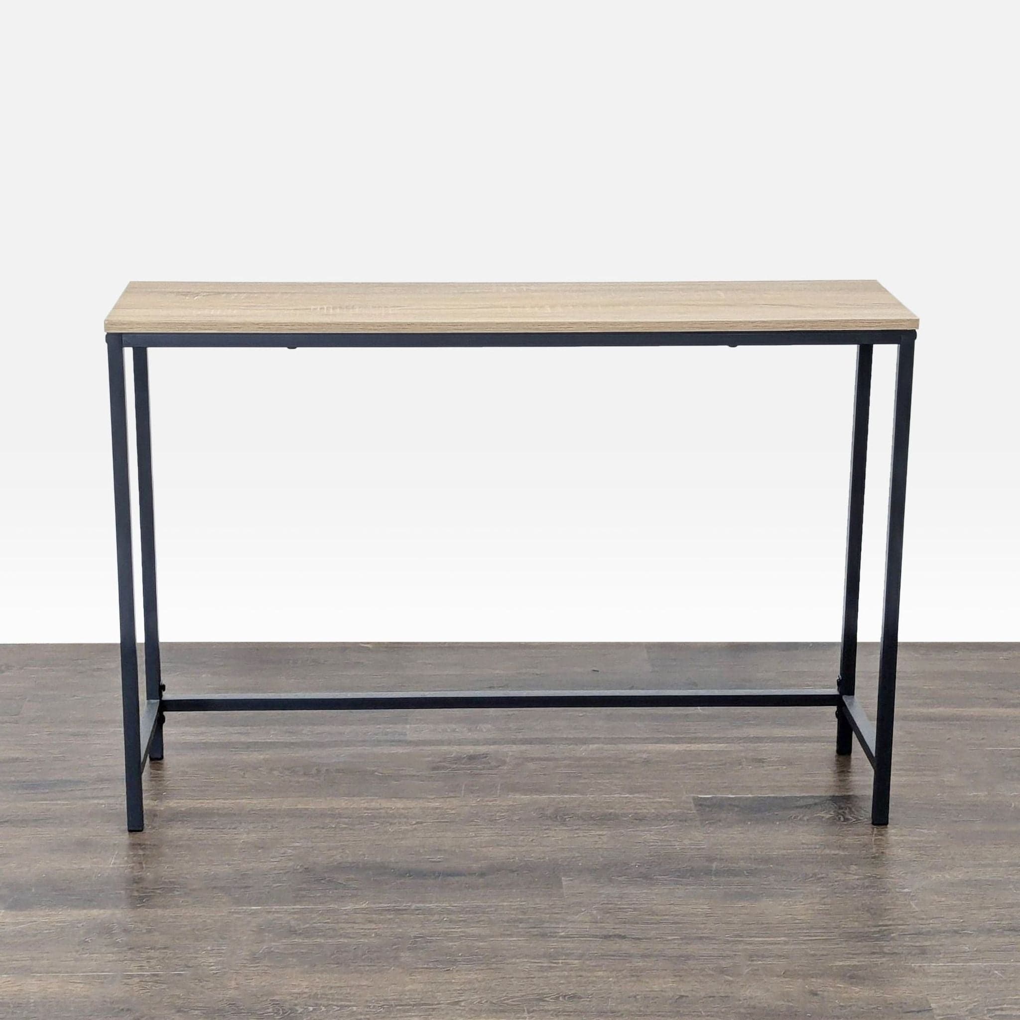 Sauder North Avenue Narrow Metal and Wood Console Table - Image 1
