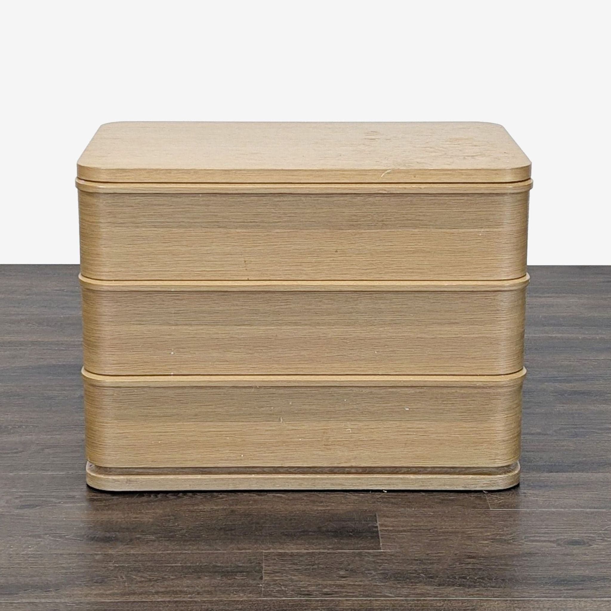 Restoration Hardware Ligne Three Drawer Nightstand - Image 1