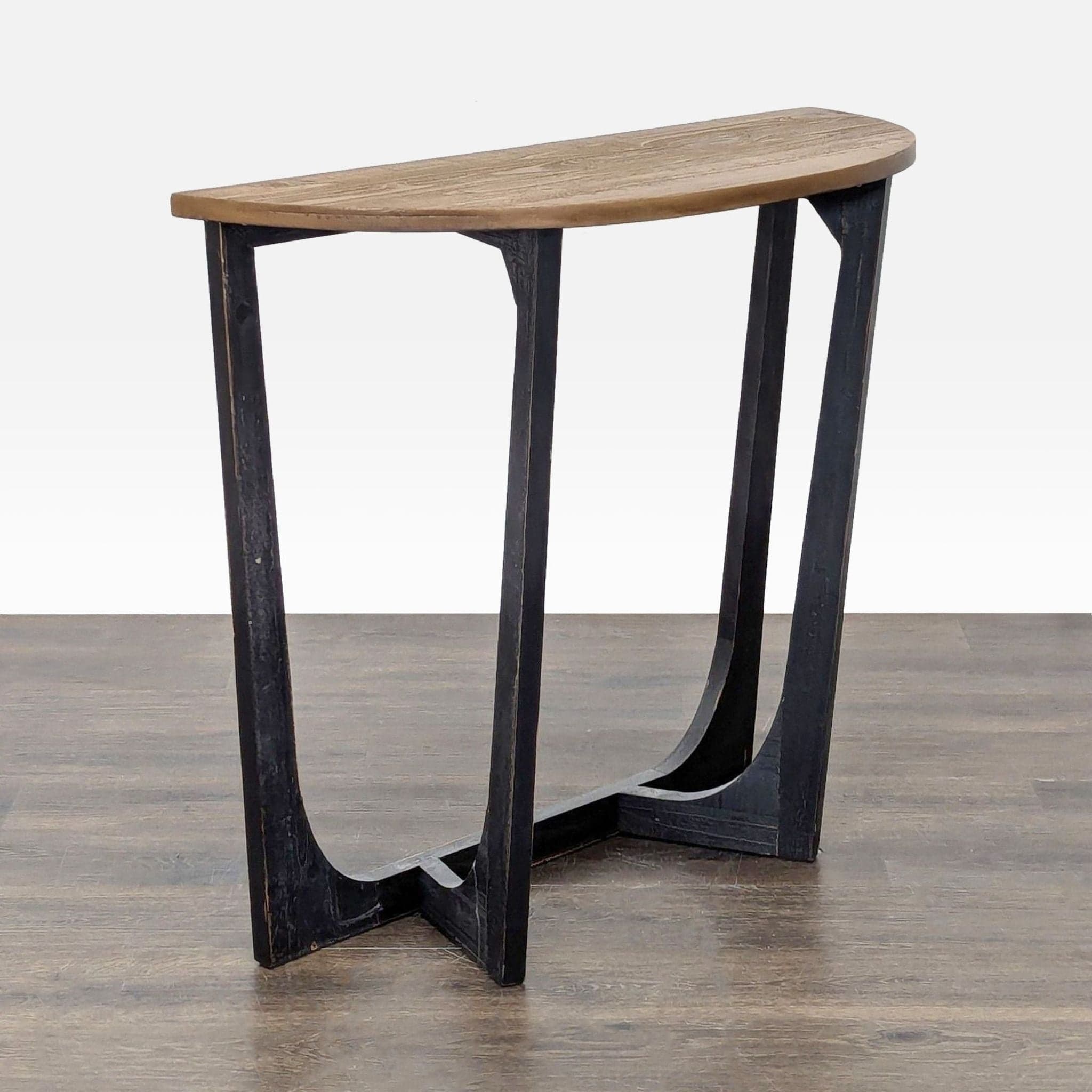 Cozayh Home Demi-Lune Wood Console Table - Thumbnail 9