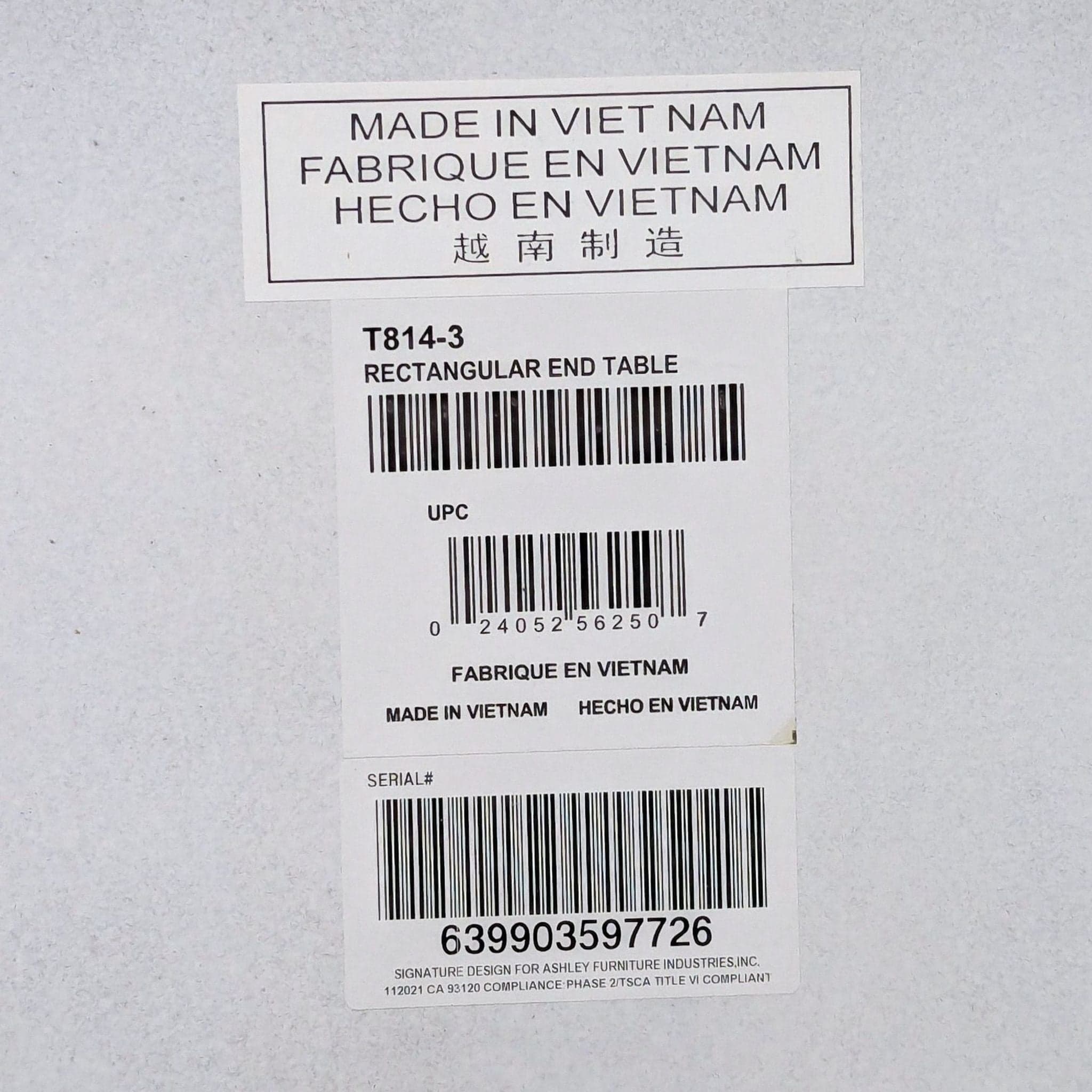 Ashley Furniture Havalance Rectangular End Table - Thumbnail 3