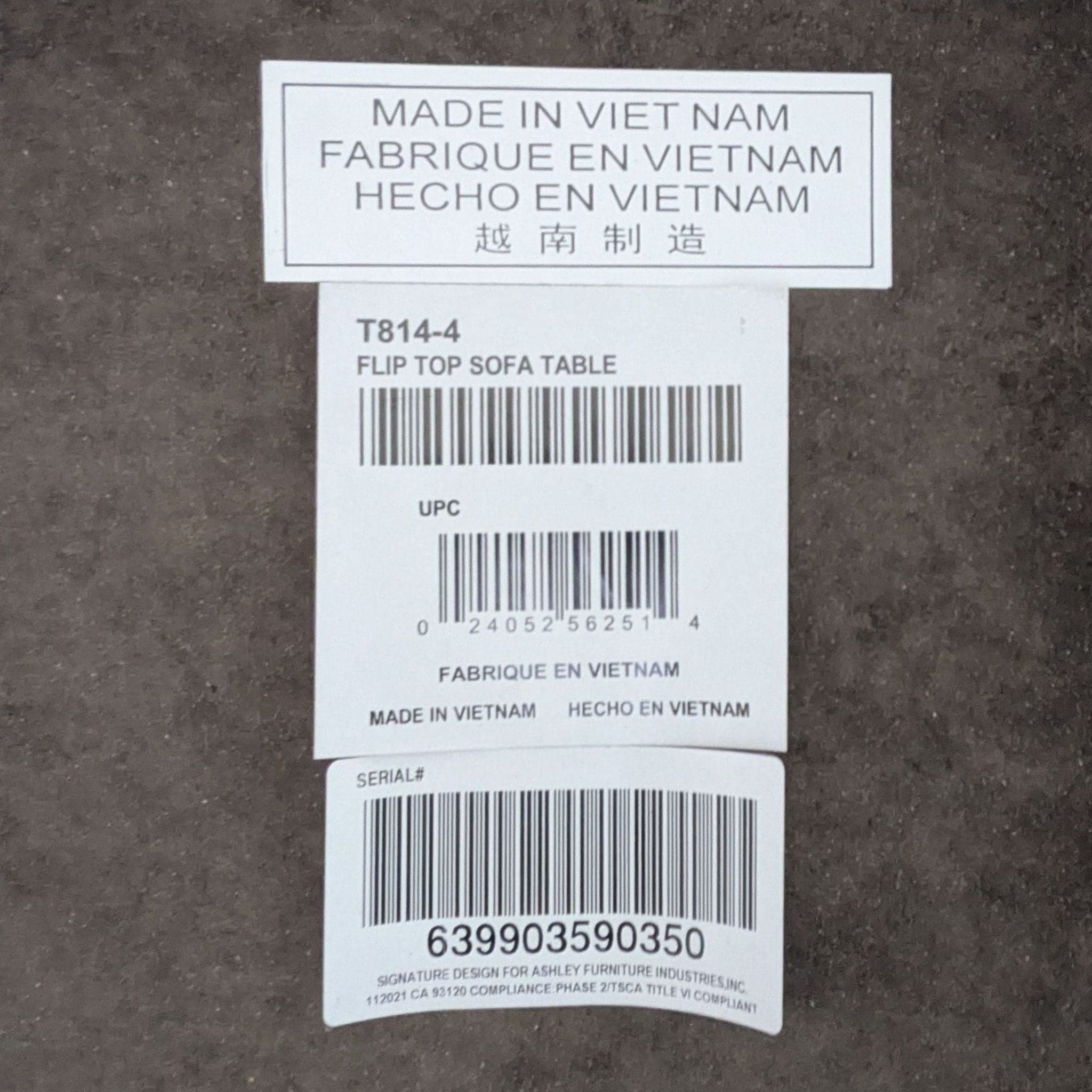 Ashley Furniture Havalance Flip-Top Sofa/Console Table - Thumbnail 4