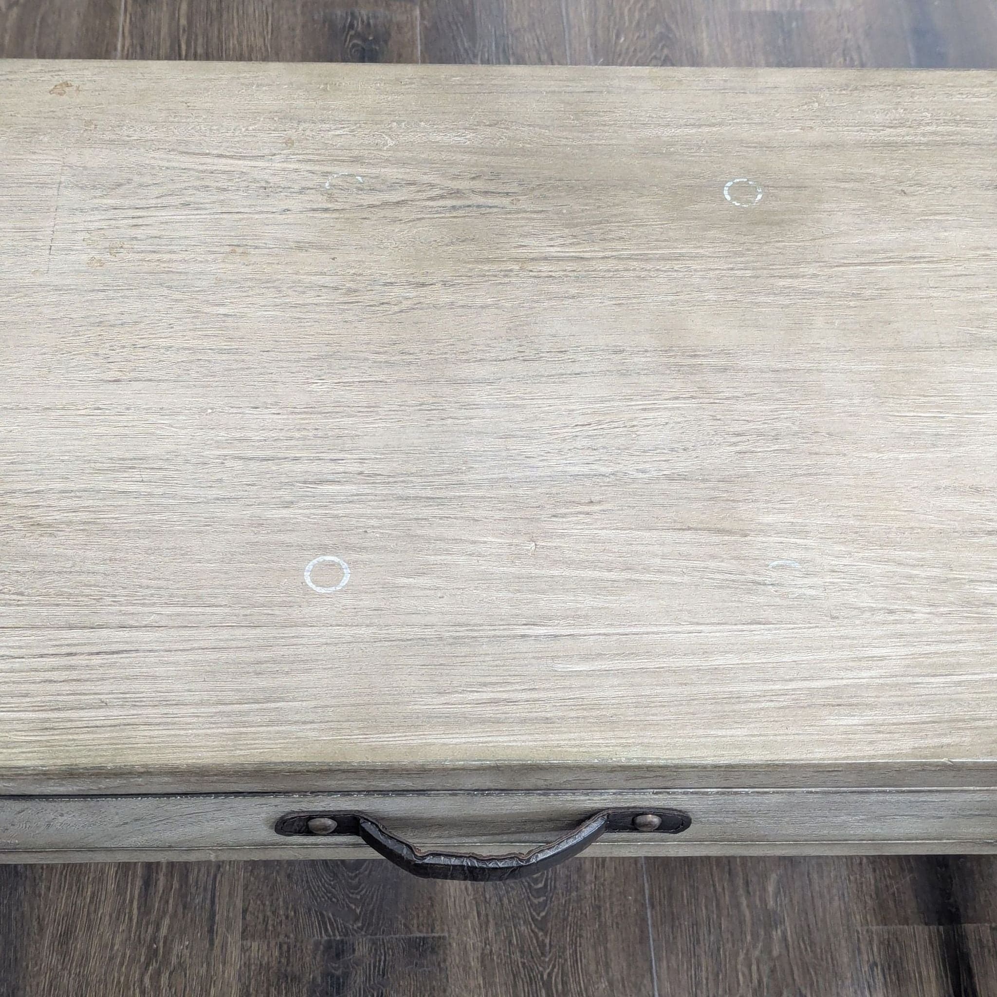 World Market Gray Wooden Desk with Sawhorse Legs - Thumbnail 8