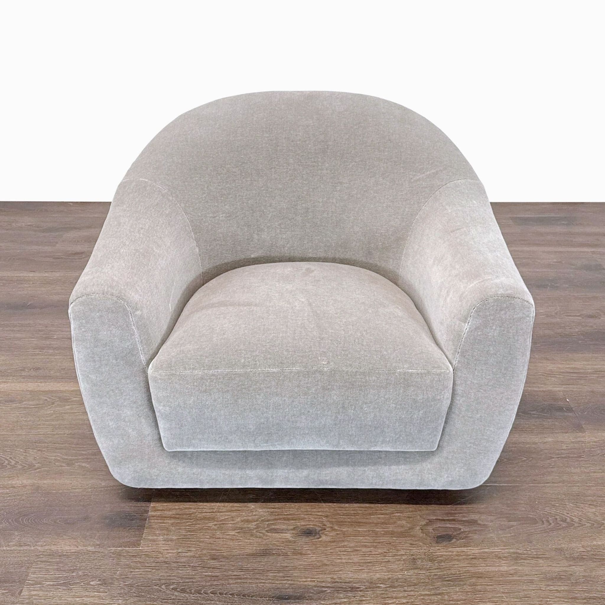 Maiden Home Oliver Modern Swivel Lounge Chair in Limestone - Image 1
