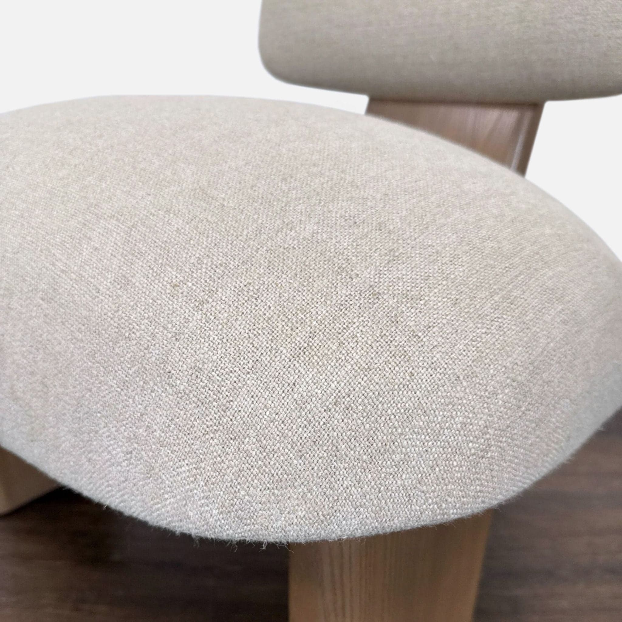 Maiden Home Kenmare Modern Lounge Chair with Light Wood Frame and Cream Upholstery - Thumbnail 3