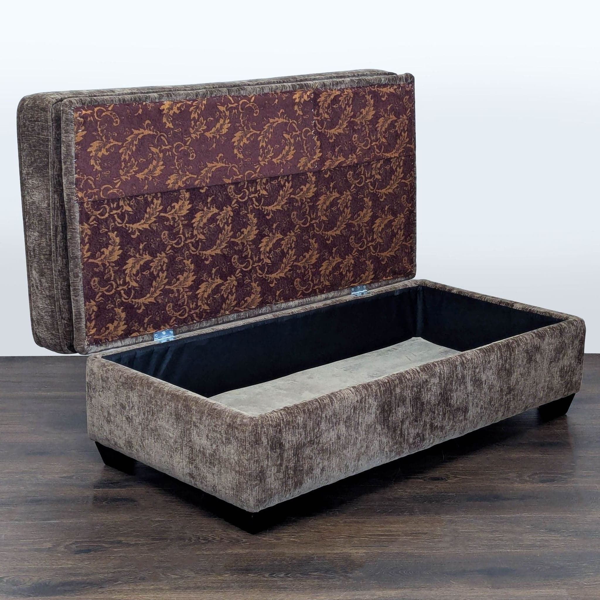 Upholstered Storage Ottoman - Thumbnail 2