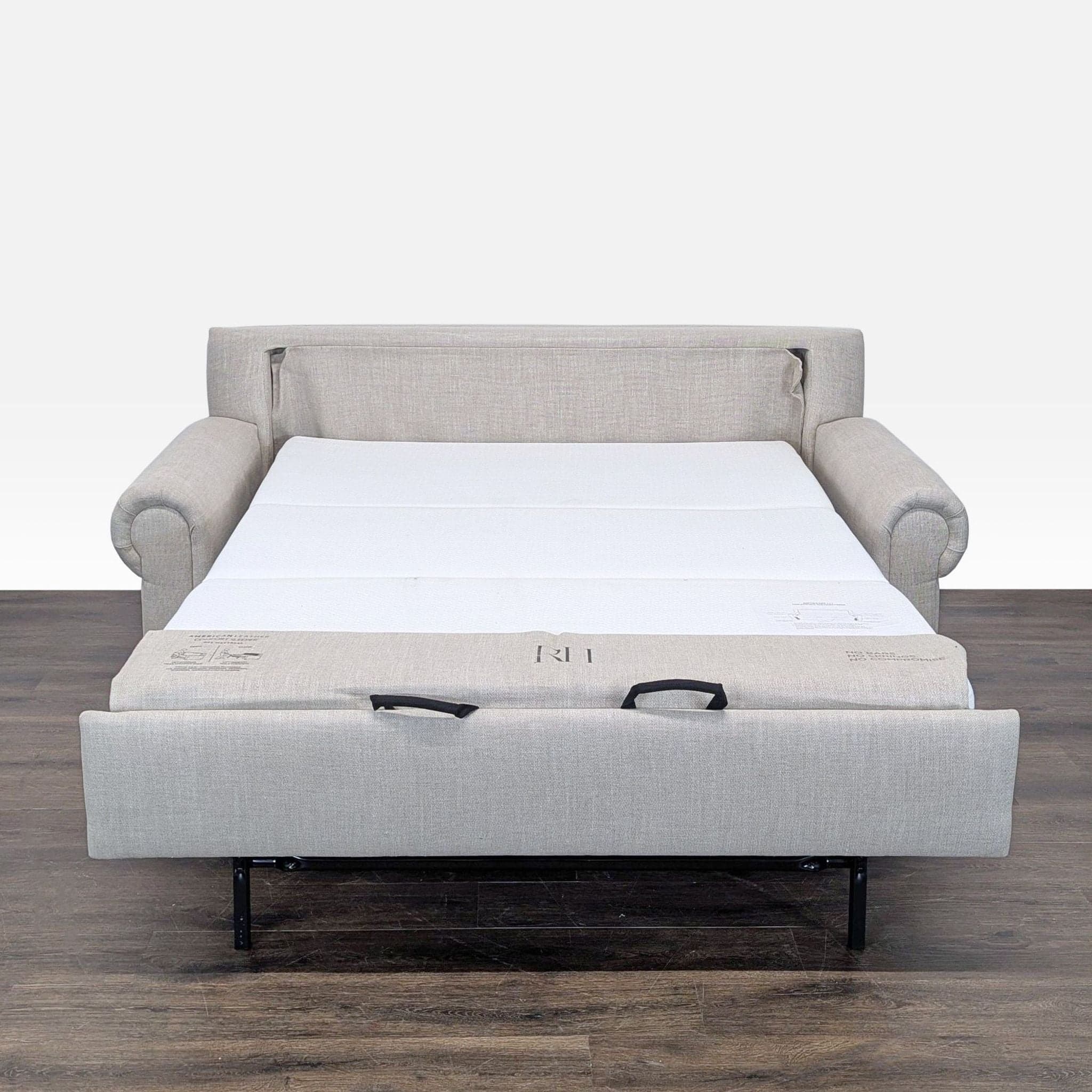 Restoration Hardware Lancaster Light Gray Queen Sleeper Sofa – Comfortable Pull-Out Bed - Thumbnail 2