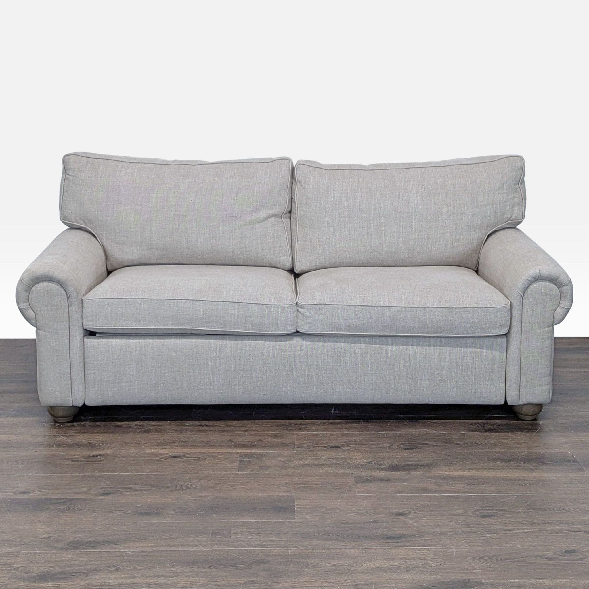 Restoration Hardware Lancaster Light Gray Queen Sleeper Sofa – Comfortable Pull-Out Bed - Image 1