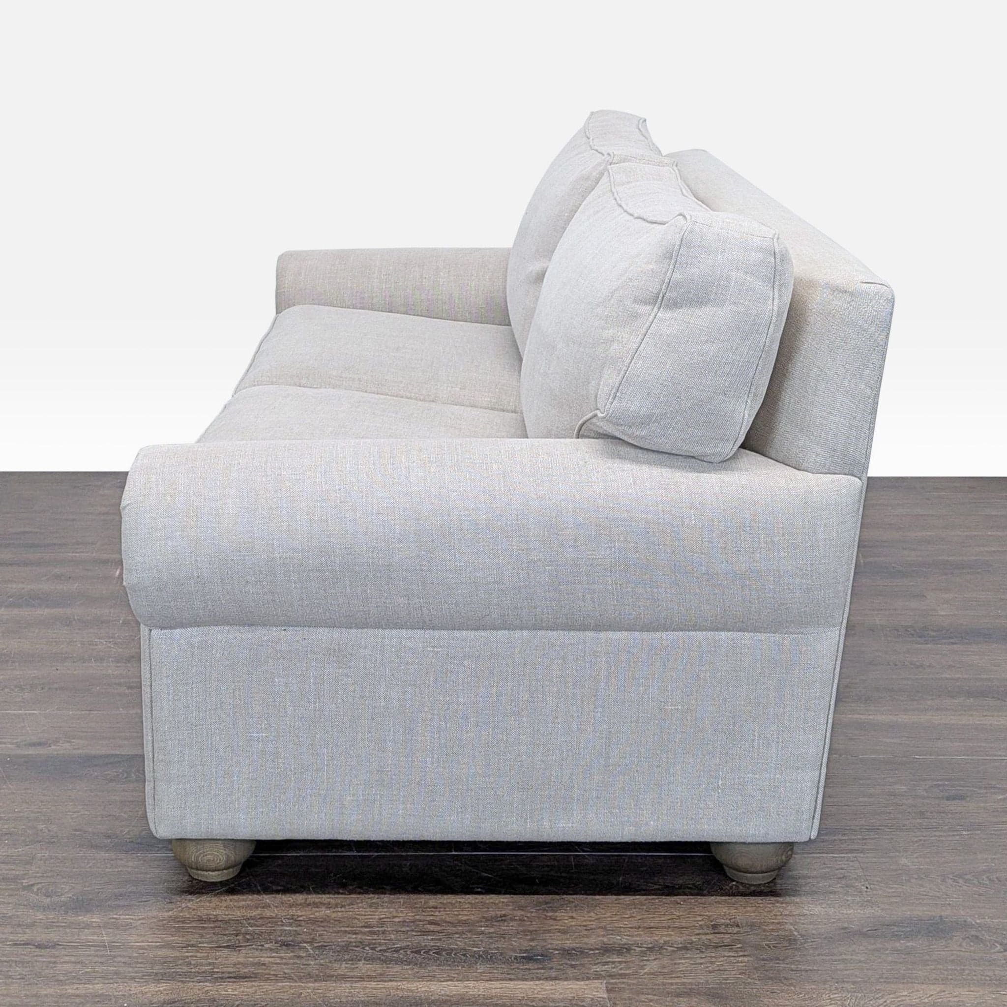 Restoration Hardware Lancaster Light Gray Queen Sleeper Sofa – Comfortable Pull-Out Bed - Thumbnail 3