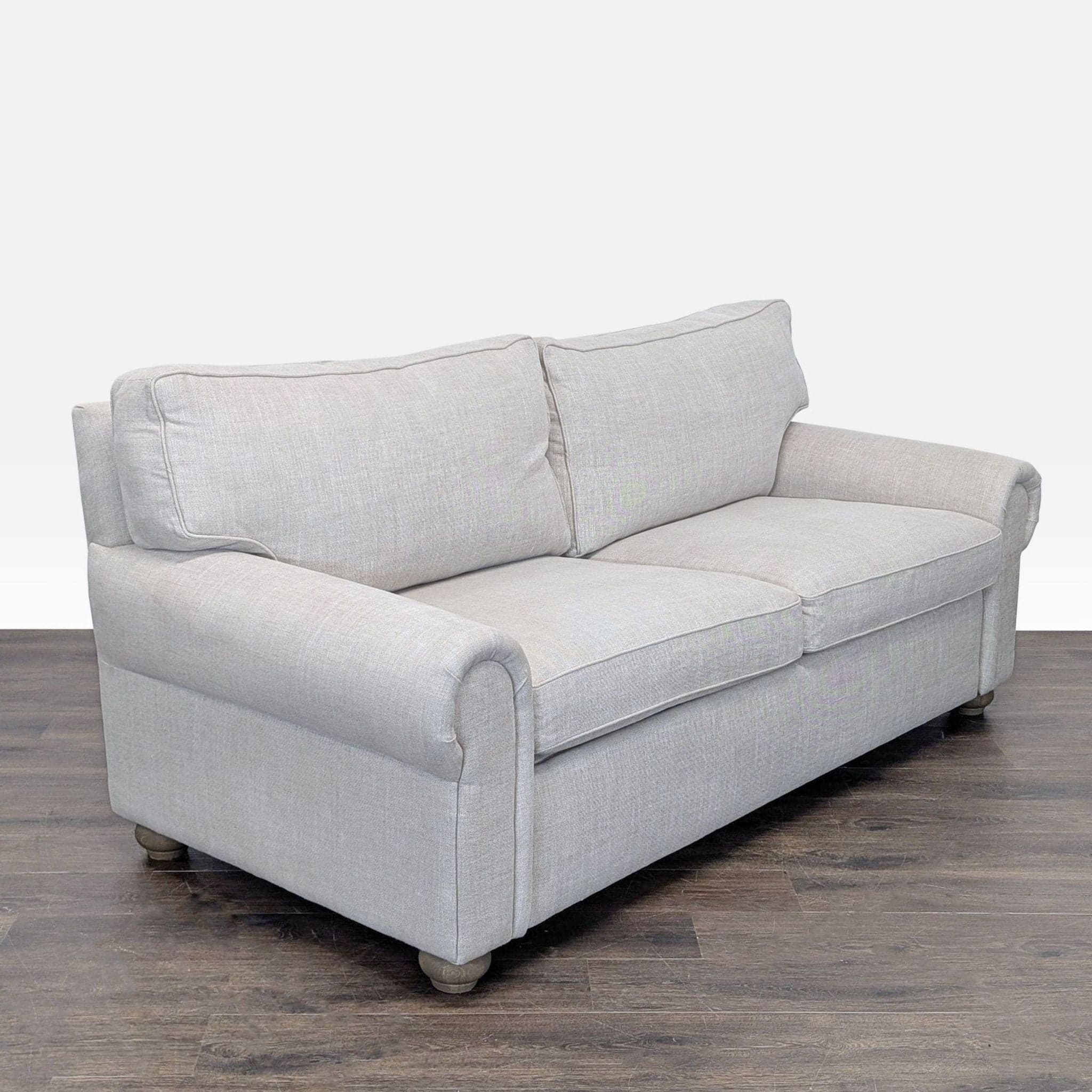 Restoration Hardware Lancaster Light Gray Queen Sleeper Sofa – Comfortable Pull-Out Bed - Thumbnail 7
