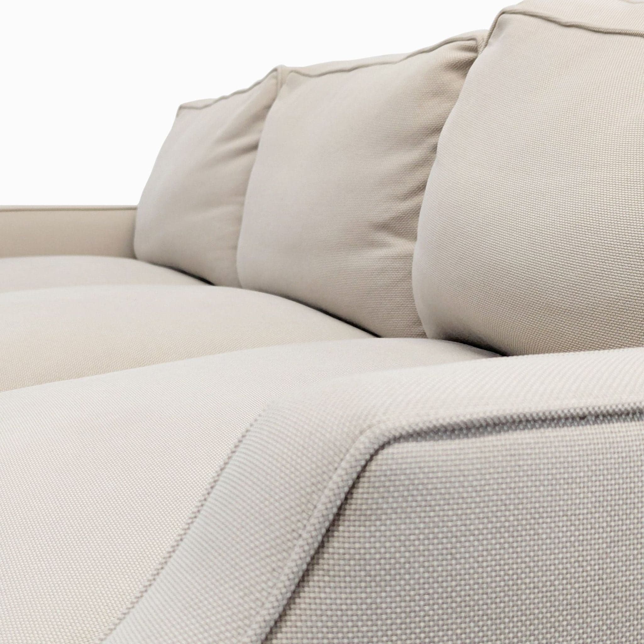 Modern 3-Seat Beige Sofa with Cushions and Sturdy Wooden Legs - Thumbnail 6