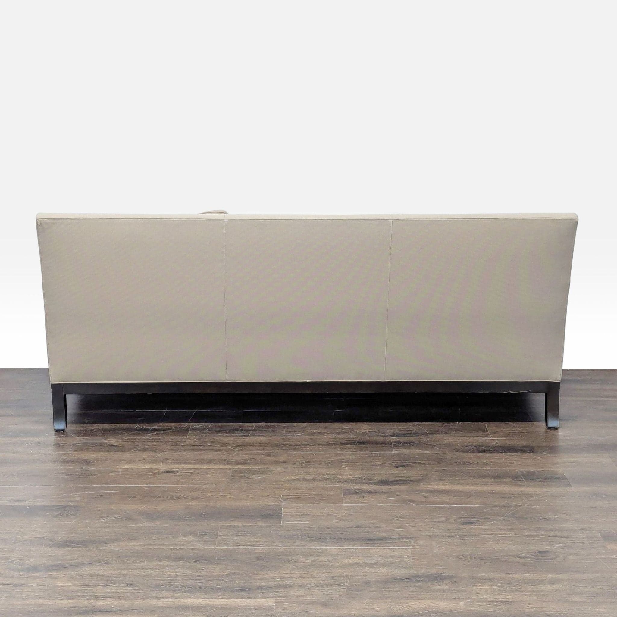 Modern 3-Seat Beige Sofa with Cushions and Sturdy Wooden Legs - Thumbnail 4