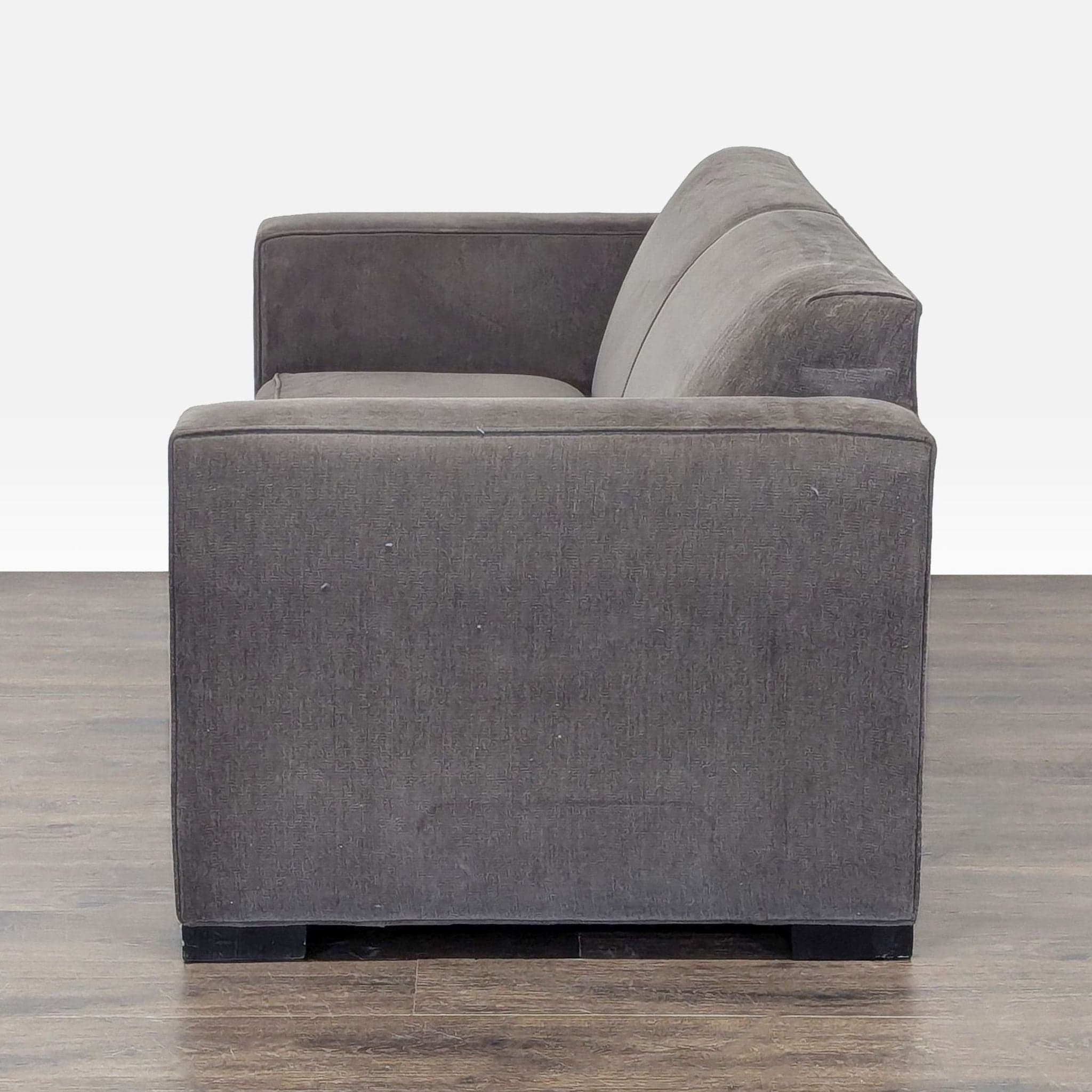 Room & Board Modern Gray Loveseat with Wide Track Arms - Thumbnail 5
