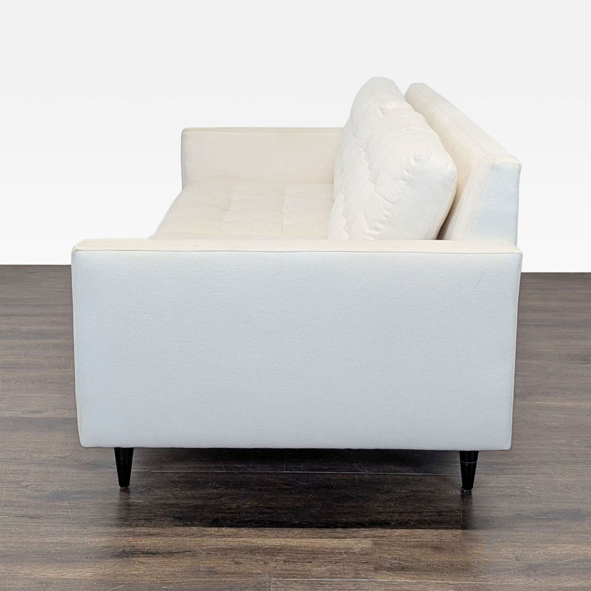 Crate and Barrel Petrie Modern 3-Seat Sofa - Cream Upholstery - Thumbnail 5