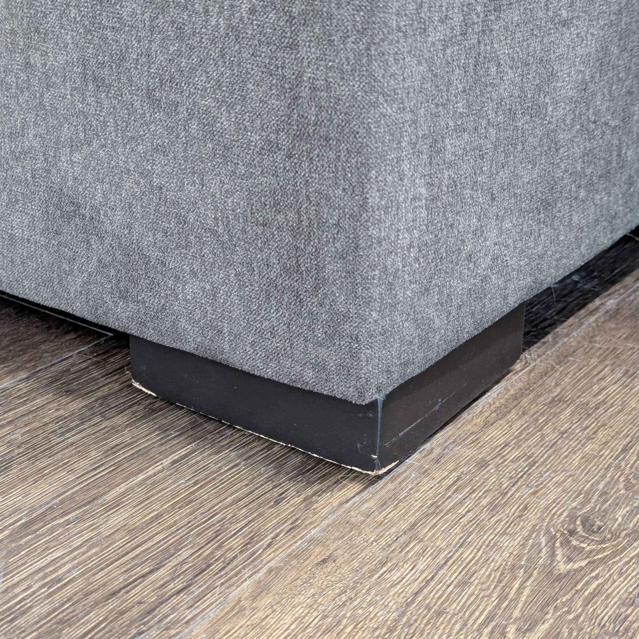 Modern Gray Fabric Loveseat with Tufted Cushions - Thumbnail 5