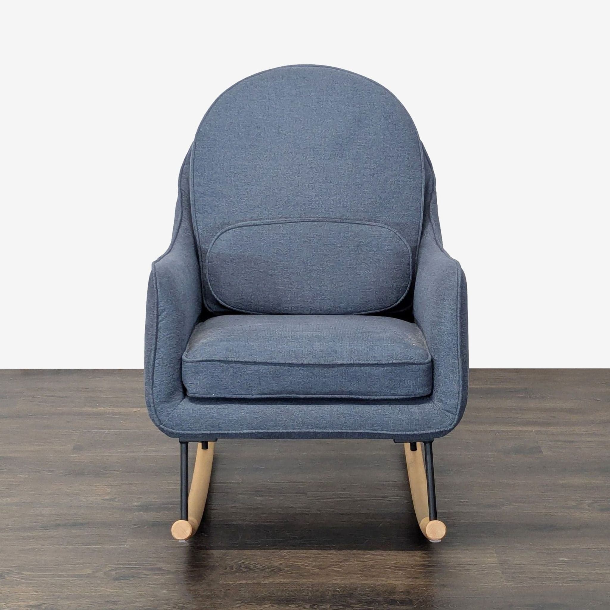 Delta Children Ella Modern Blue Rocking Chair for Nursery or Living Room - Image 1