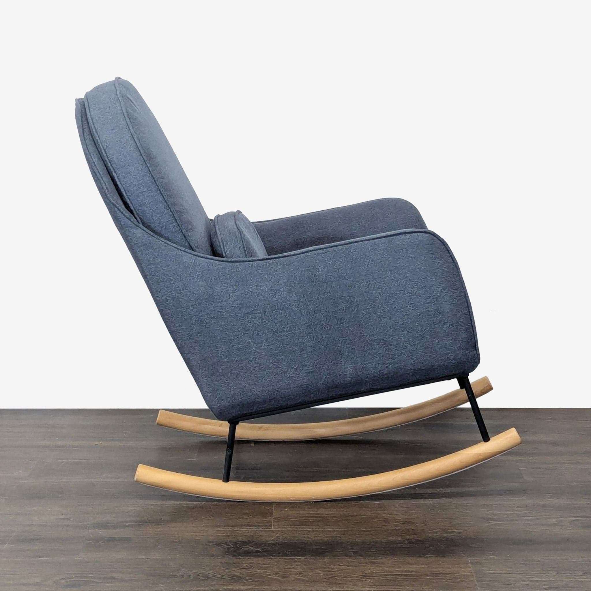 Delta Children Ella Modern Blue Rocking Chair for Nursery or Living Room - Thumbnail 3