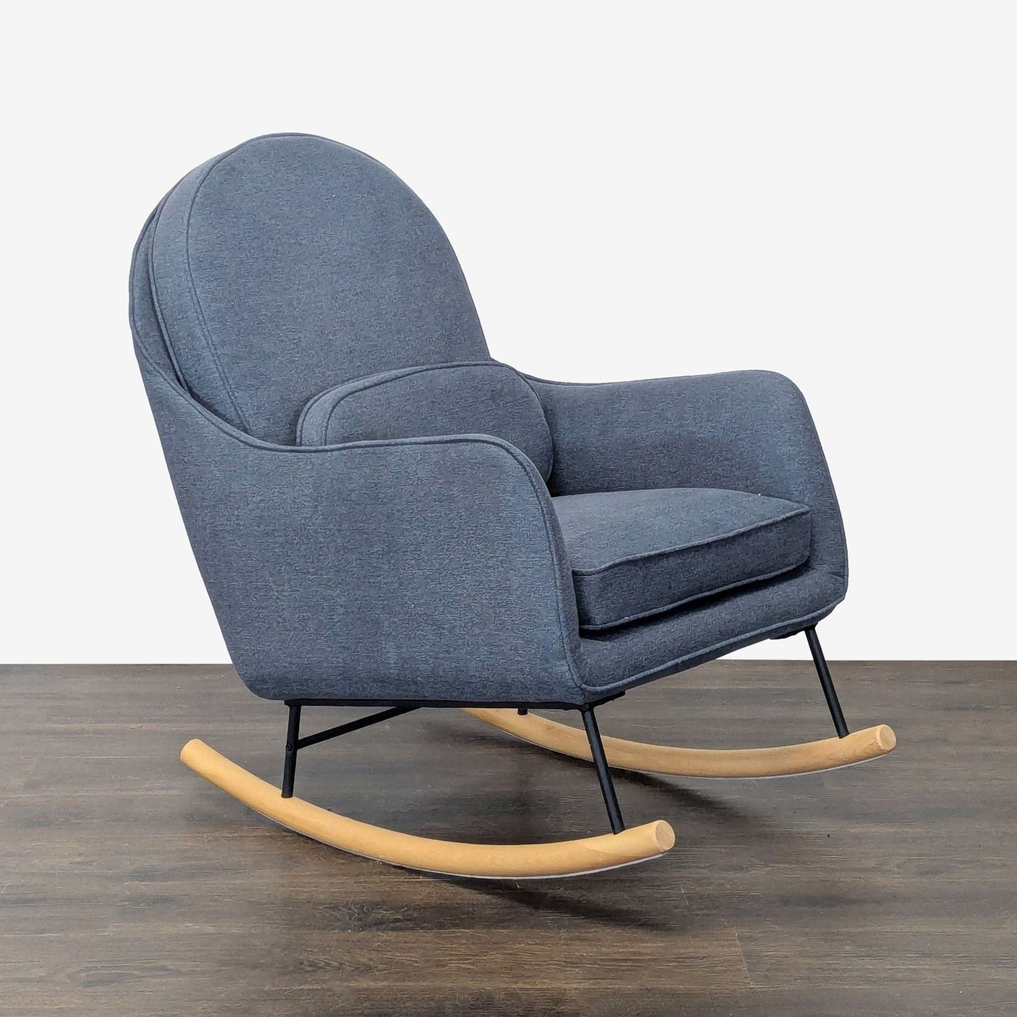 Delta Children Ella Modern Blue Rocking Chair for Nursery or Living Room - Thumbnail 2