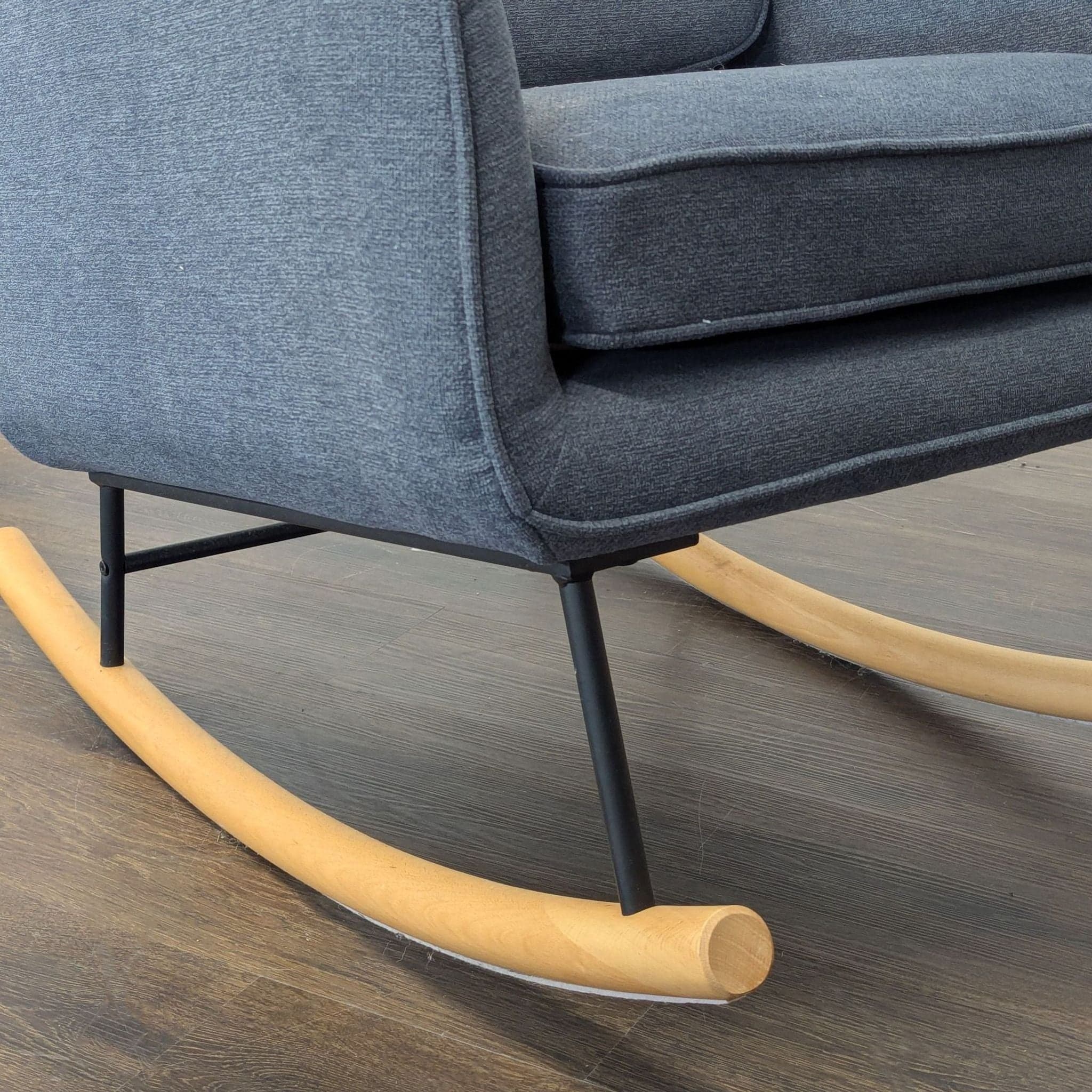 Delta Children Ella Modern Blue Rocking Chair for Nursery or Living Room - Thumbnail 5