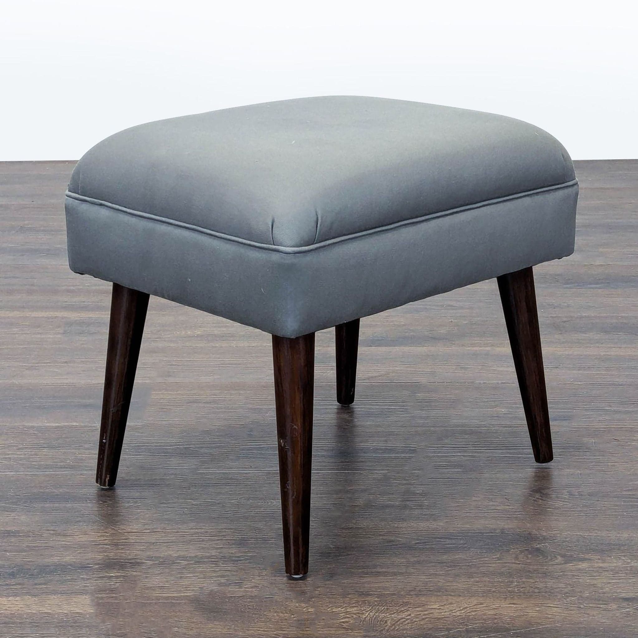 Skyline Furniture Upholstered Footstool on Wood Legs - Thumbnail 2