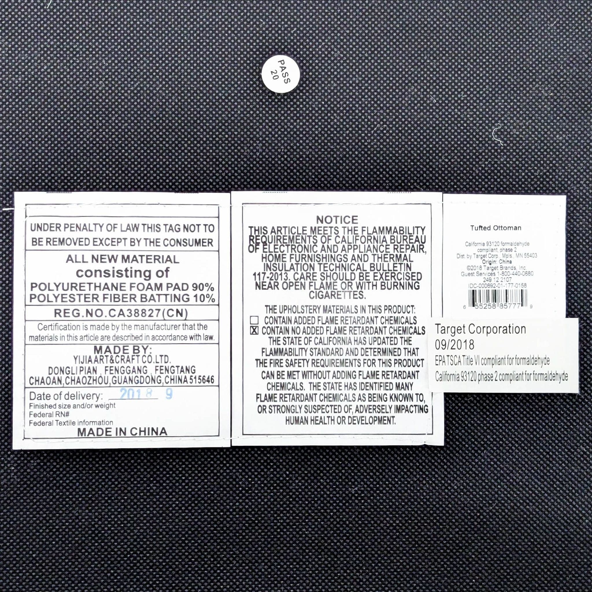 Target Upholstered Tufted Ottoman - Thumbnail 6