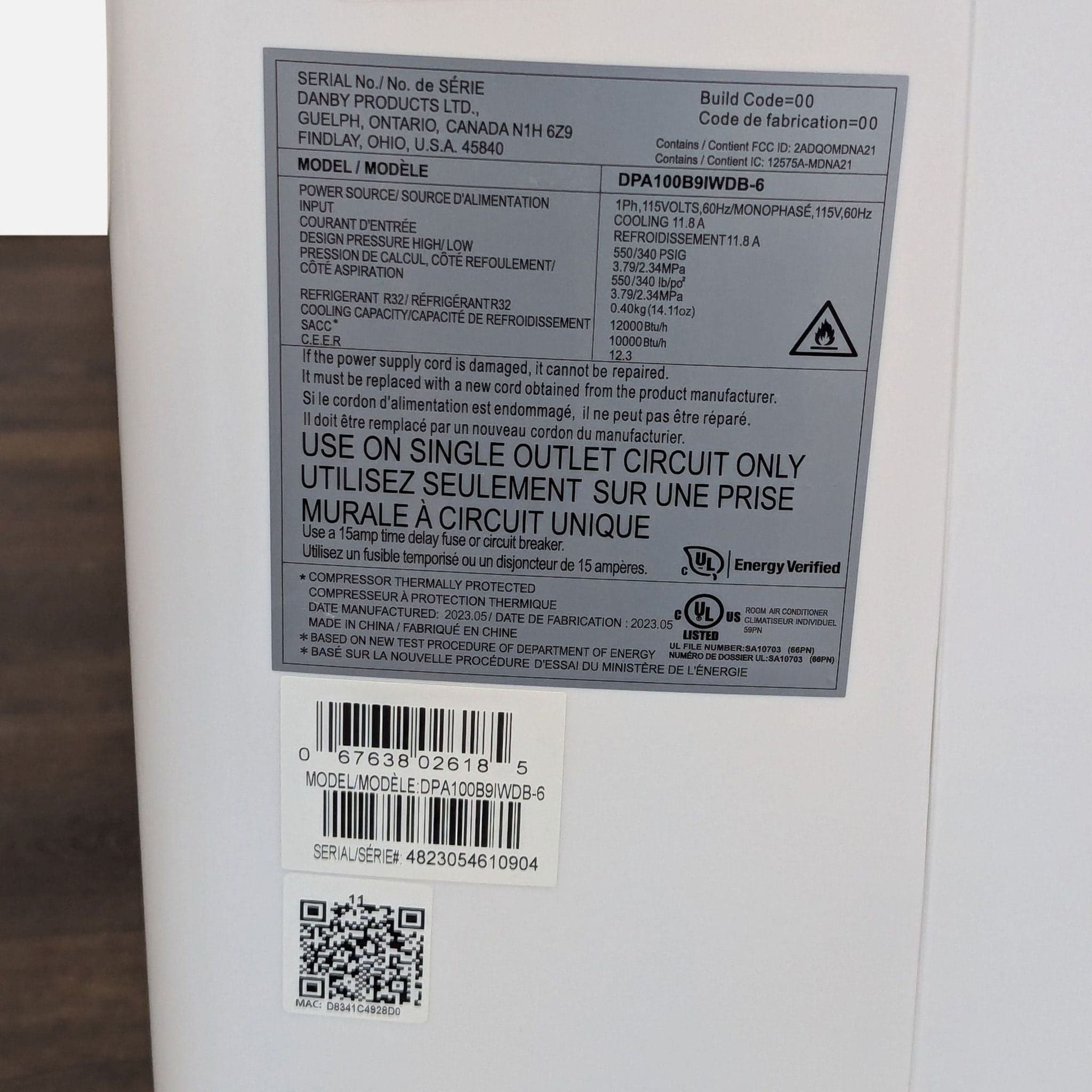 Danby Portable Air Conditioner – Compact and Easy to Move - Thumbnail 5