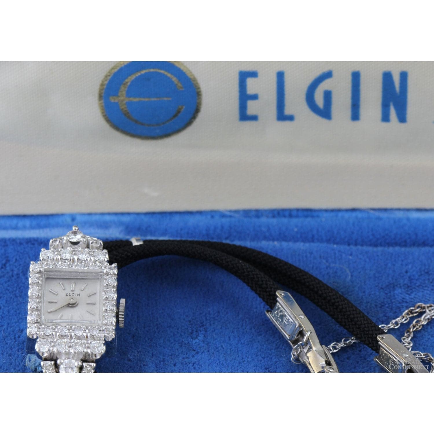 1950s Elgin 14K Gold .75ctw Diamond Watch - Swiss 17J Wind-Up - Size 7 - 7.25 - Thumbnail 4